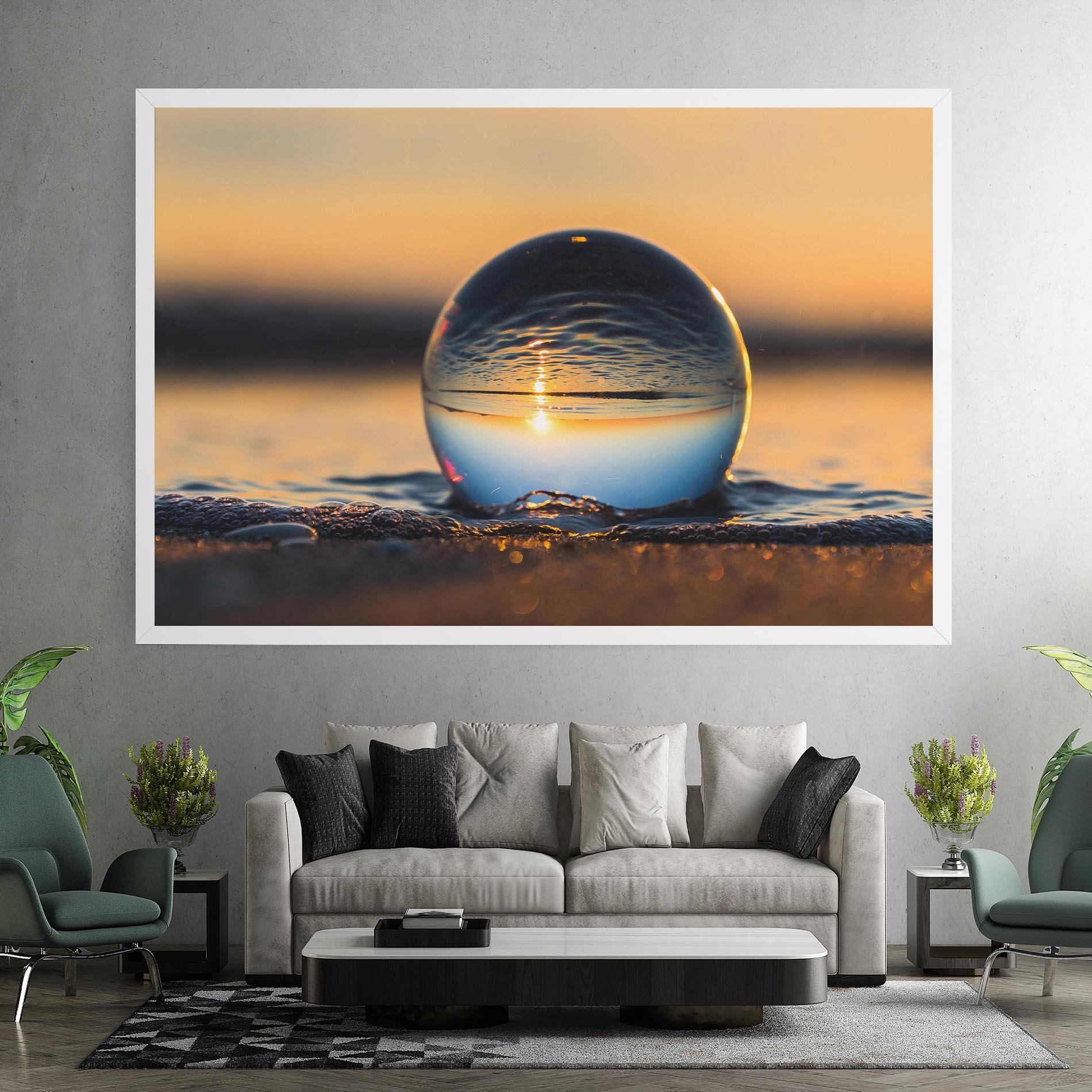 Tablou Canvas Water Bubble Reflecting mockup 7