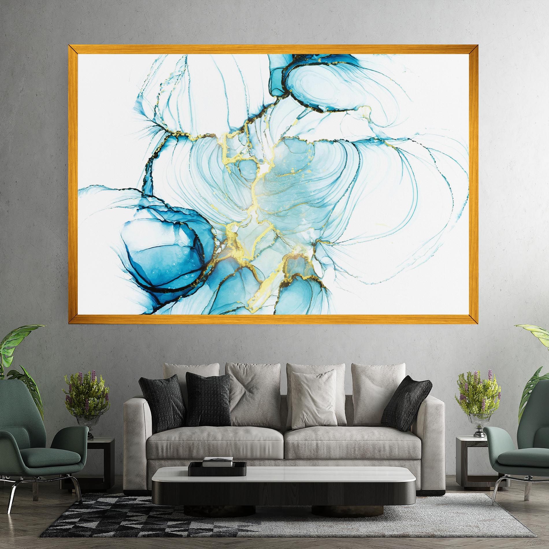 Artistic Gold Blue mockup 7