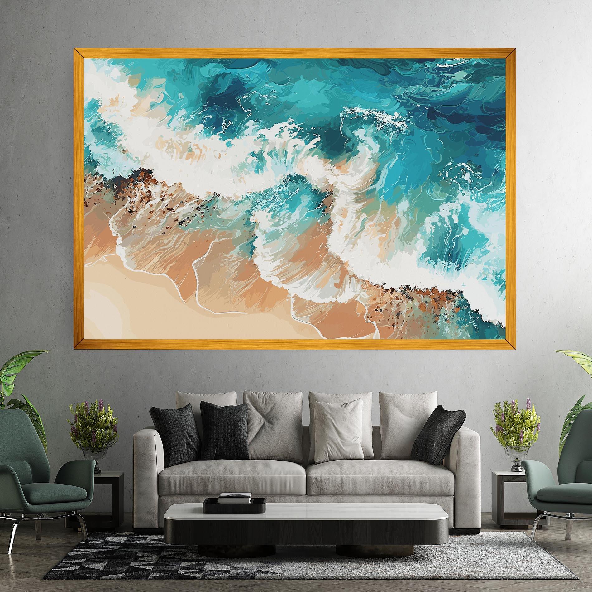 Tablou Canvas Artistic Waves mockup 7