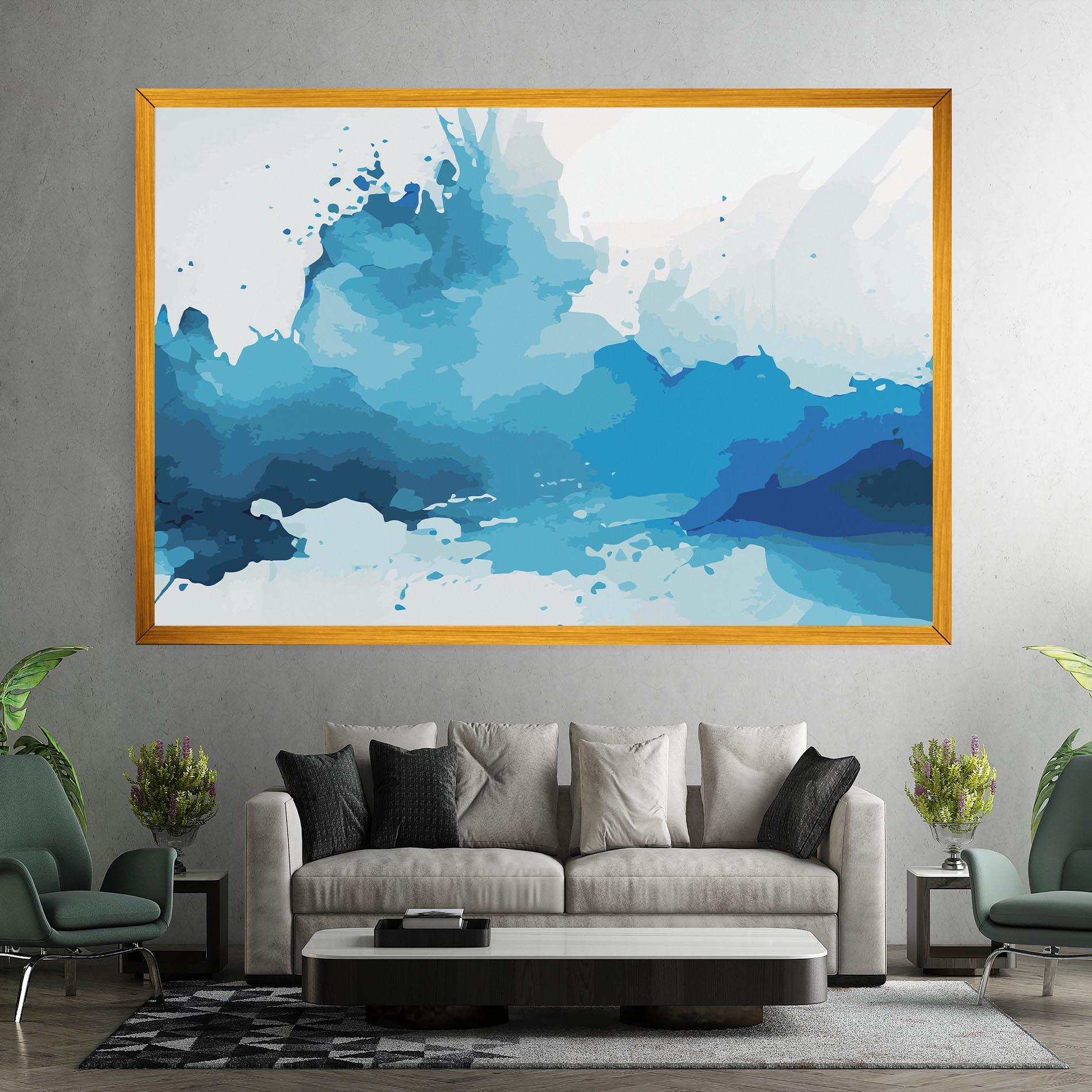 Tablou Canvas Blue Water Art mockup 7