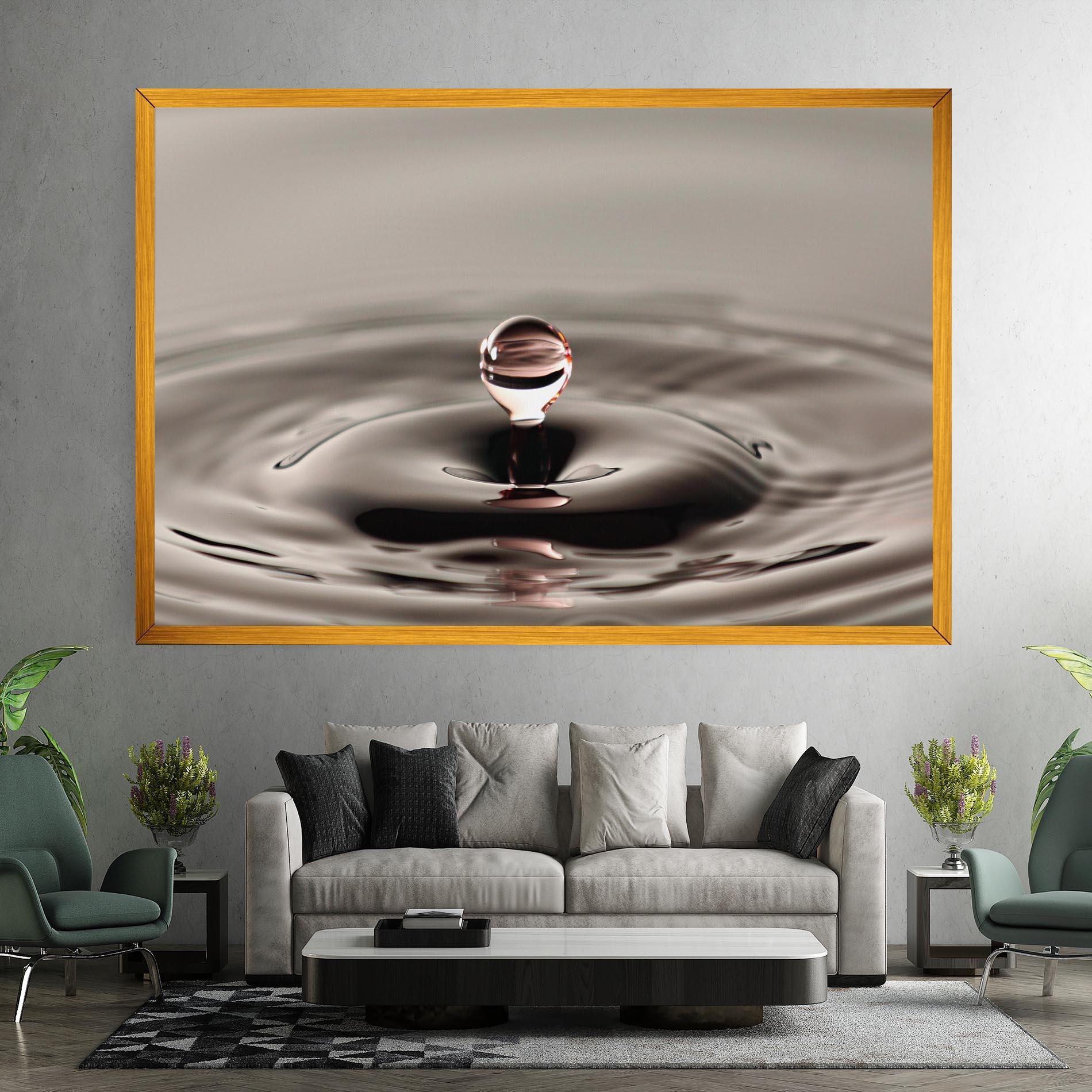 Tablou Canvas Close Red Water Drop mockup 7