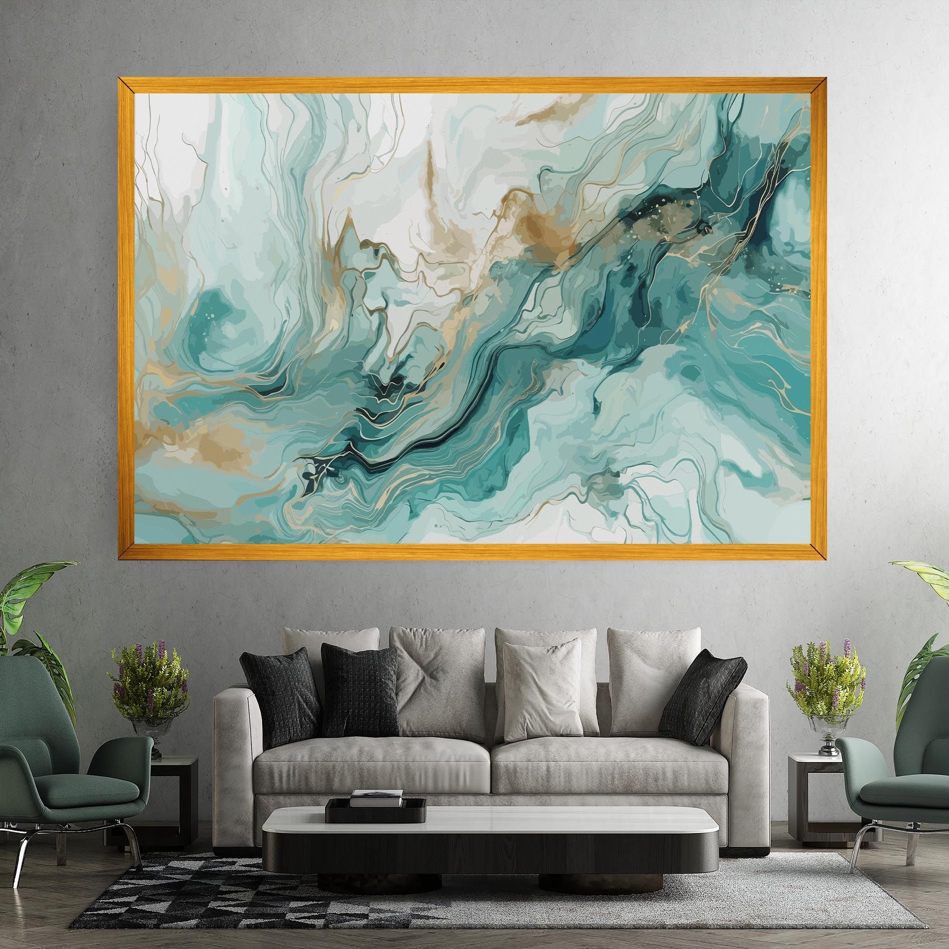 Green Gold Water mockup 7