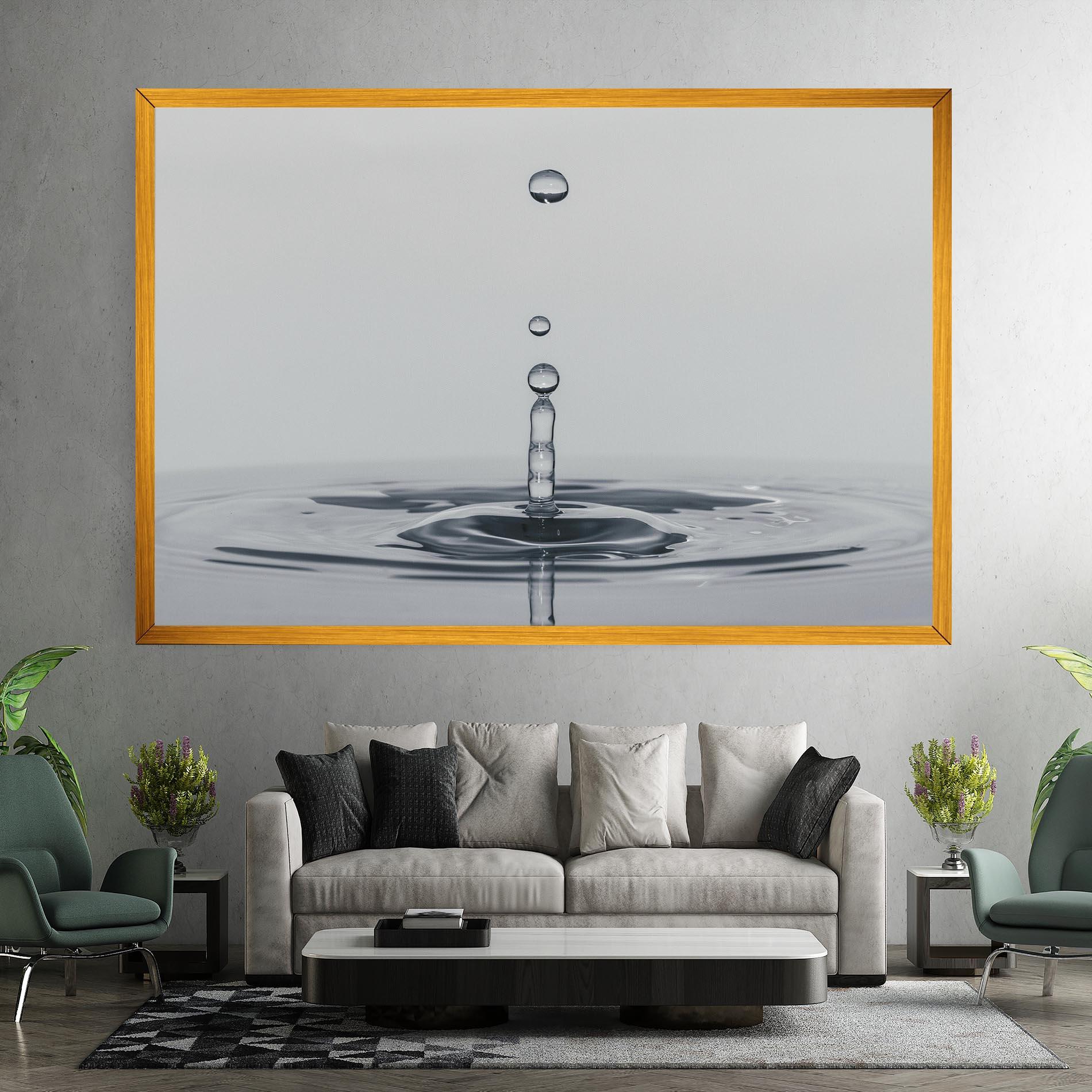 Tablou Canvas Grey Water Drop mockup 7
