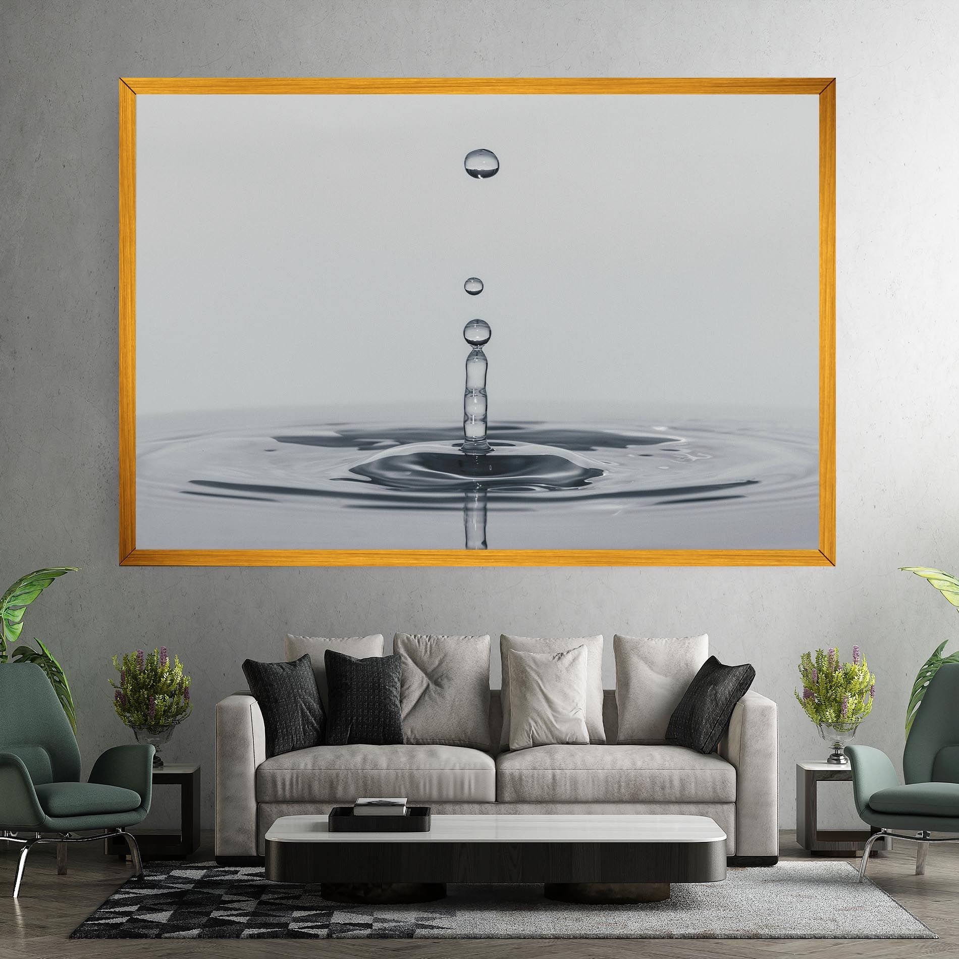 Grey Water Drop mockup 7