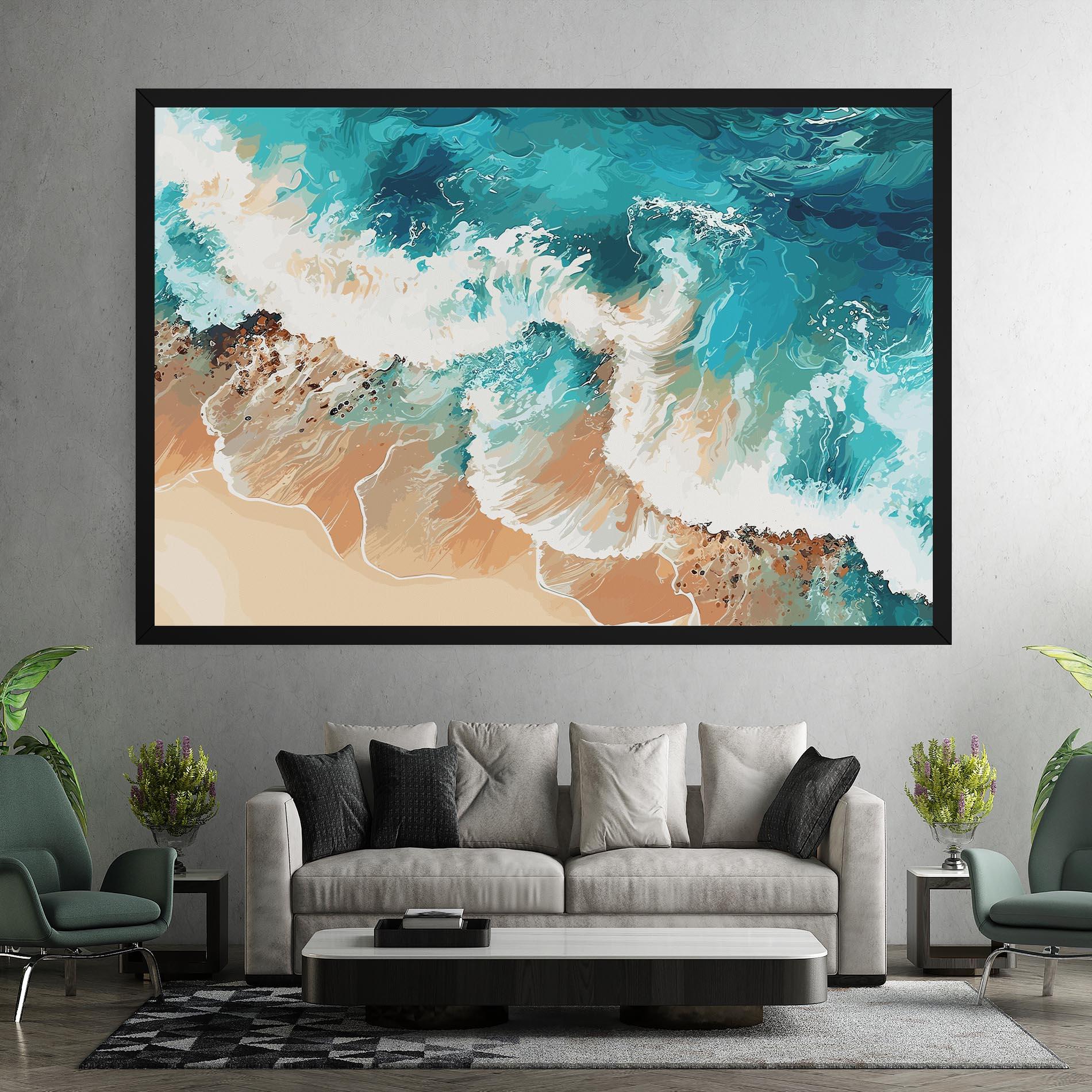 Tablou Canvas Artistic Waves mockup 7