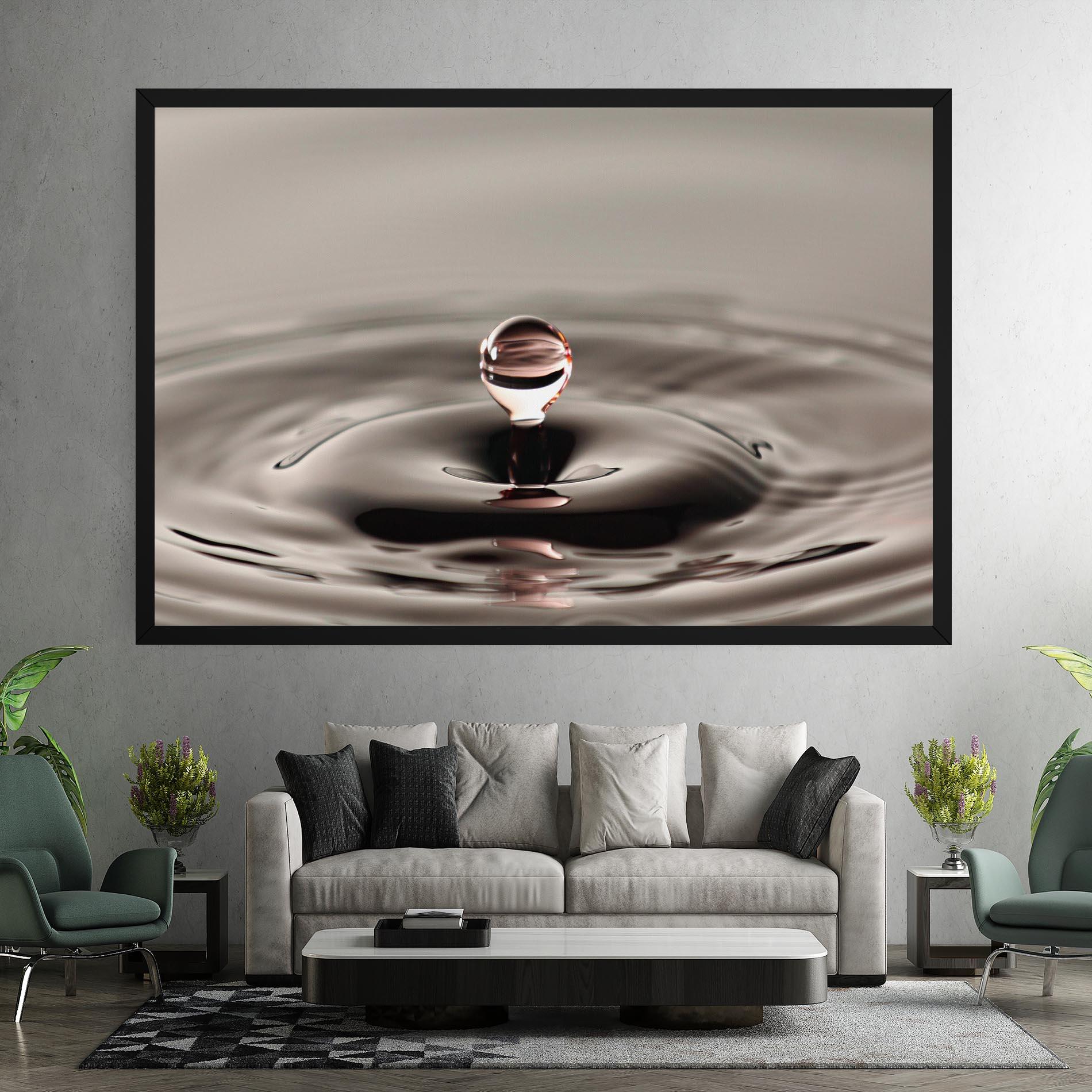 Tablou Canvas Close Red Water Drop mockup 7