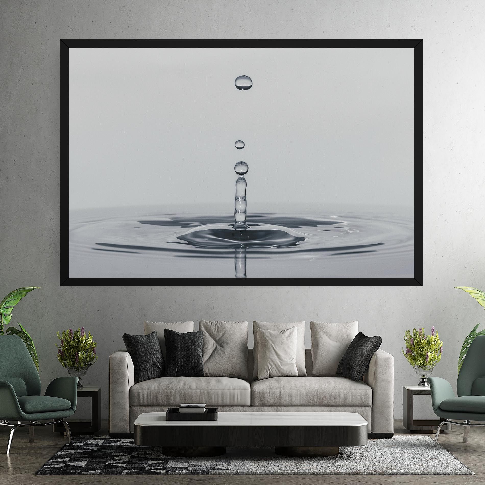Grey Water Drop mockup 7