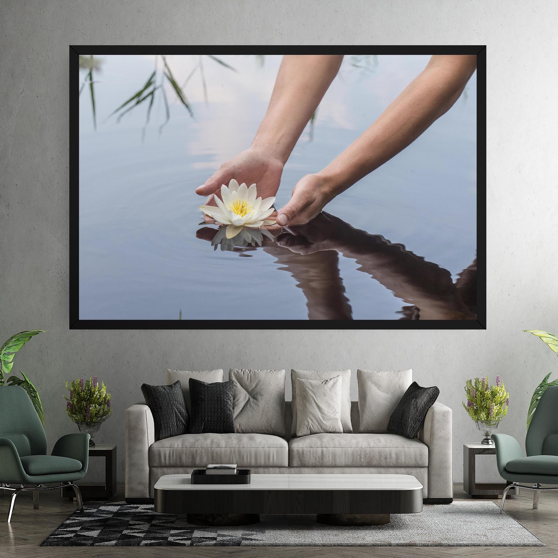 Holding Lake Flower mockup 7