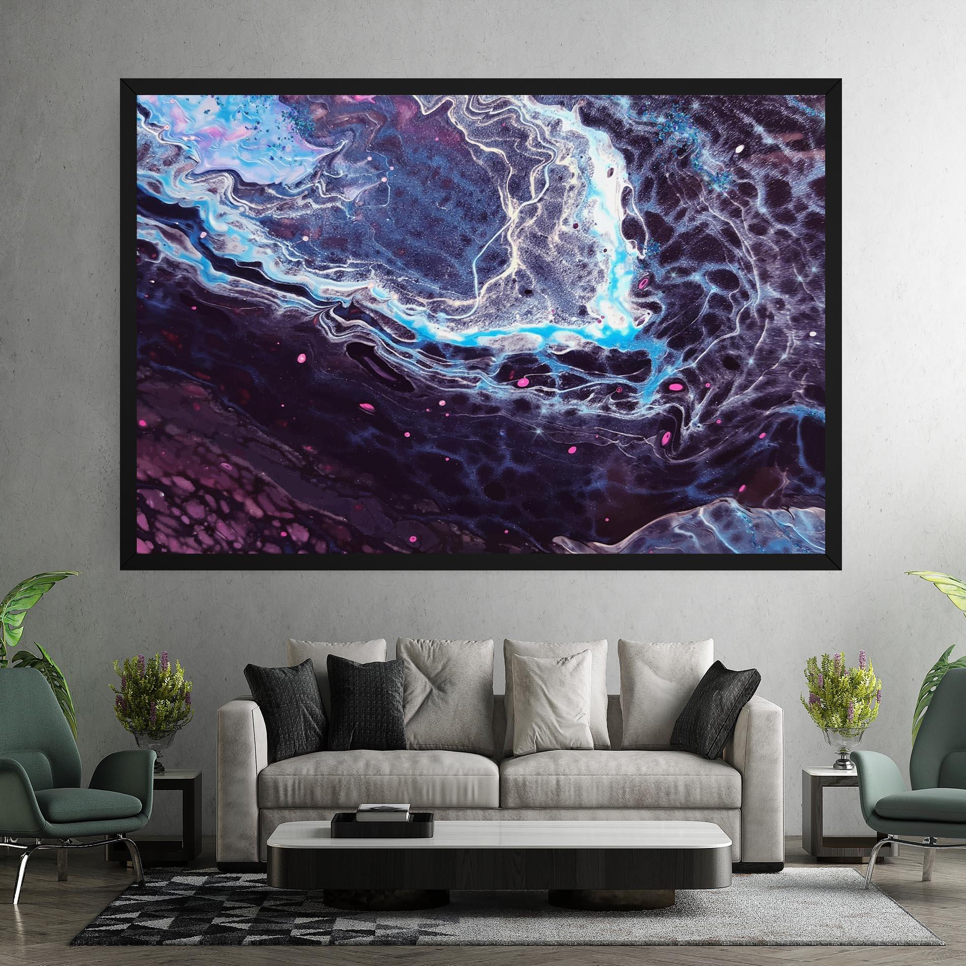 Tablou Canvas Purple Blue Water mockup 7