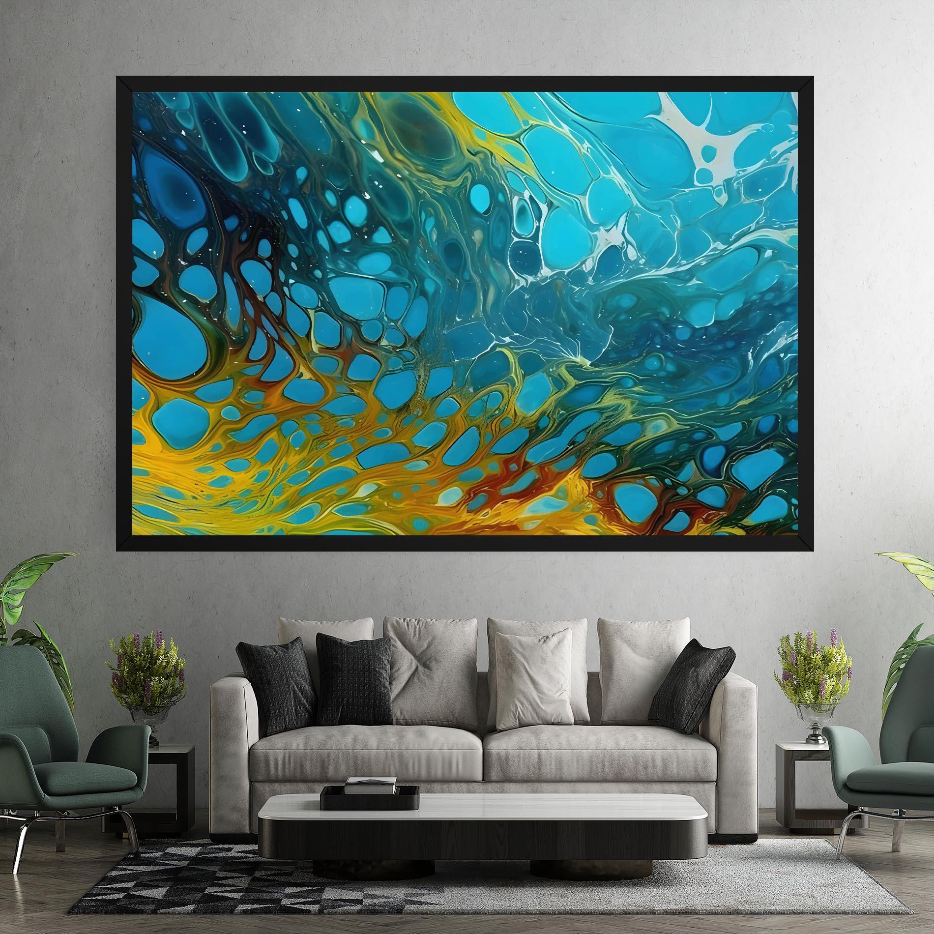 Tablou Canvas Yellow Green Ocean mockup 7