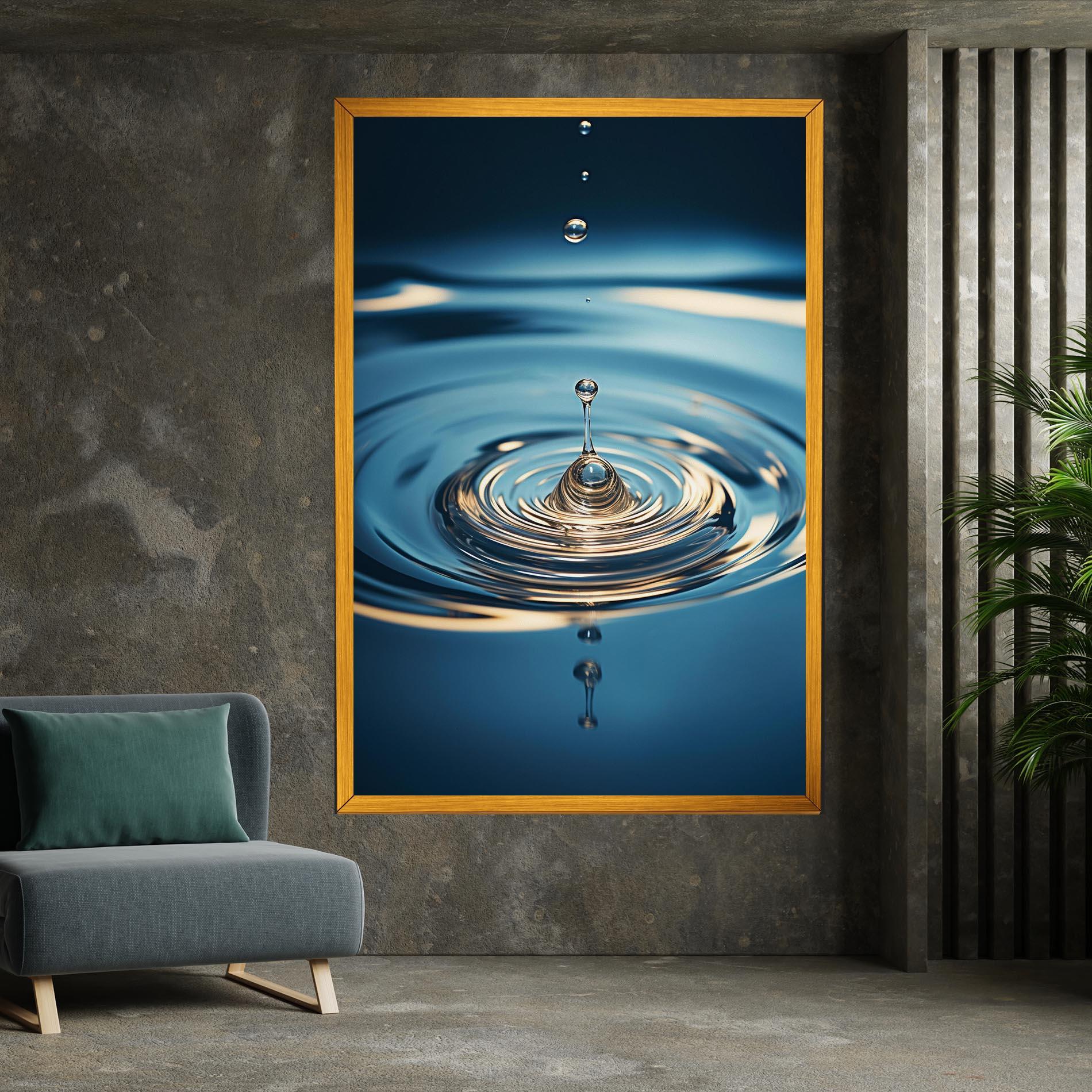 Tablou Canvas Cream Water Drop mockup 7