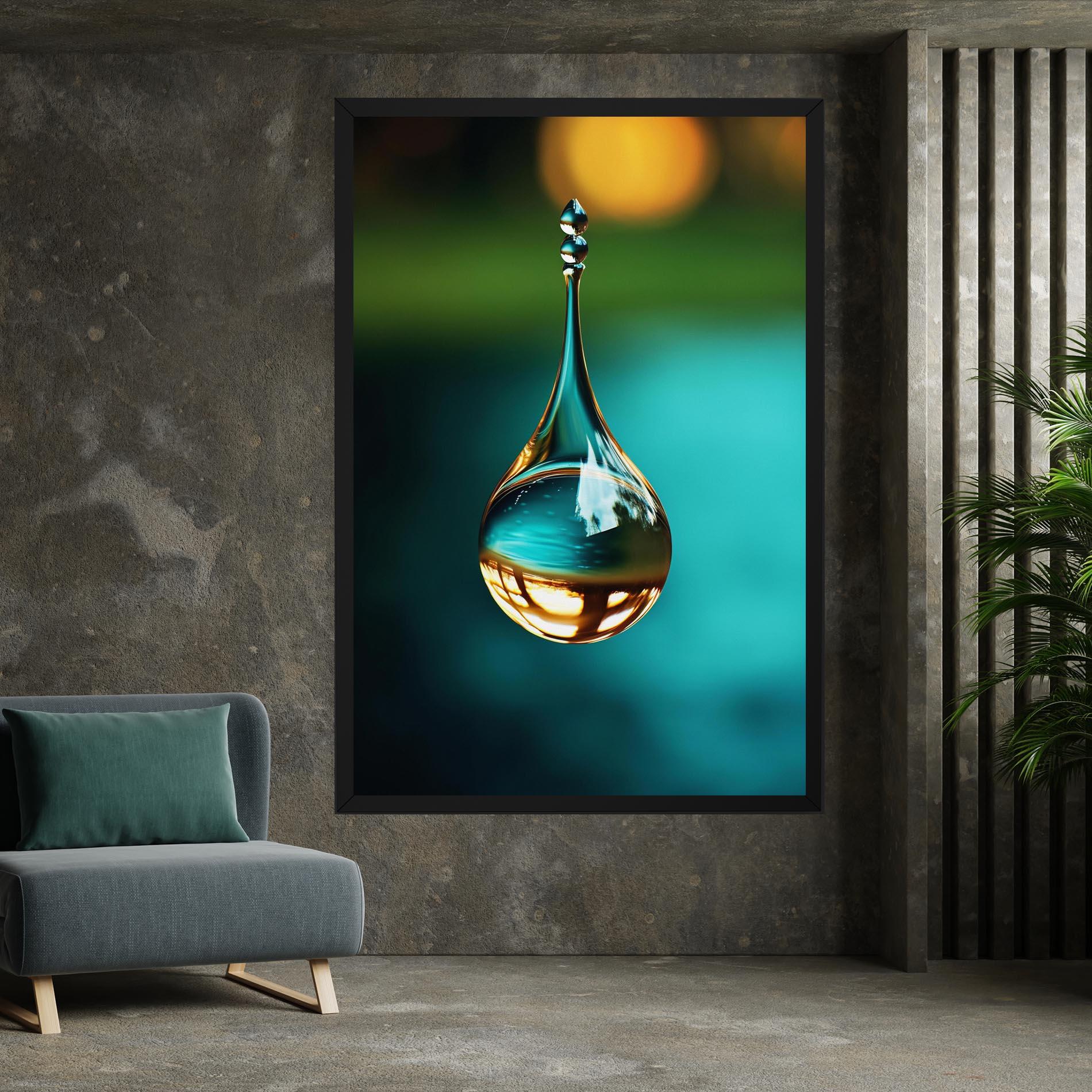 Tablou Canvas Big Green Drop mockup 7