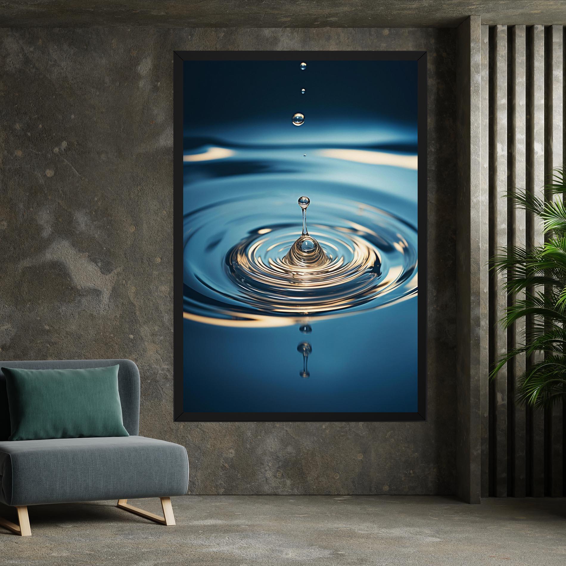 Tablou Canvas Cream Water Drop mockup 7