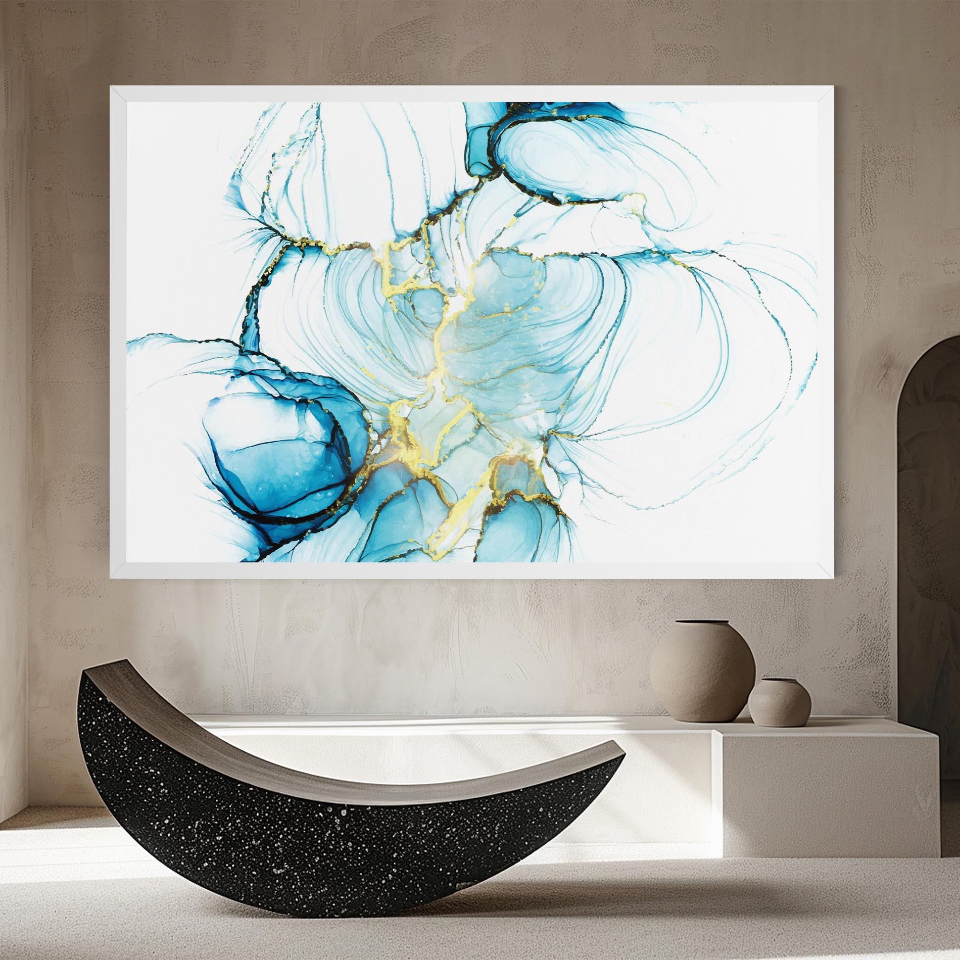 Tablou Canvas Artistic Gold Blue mockup 8