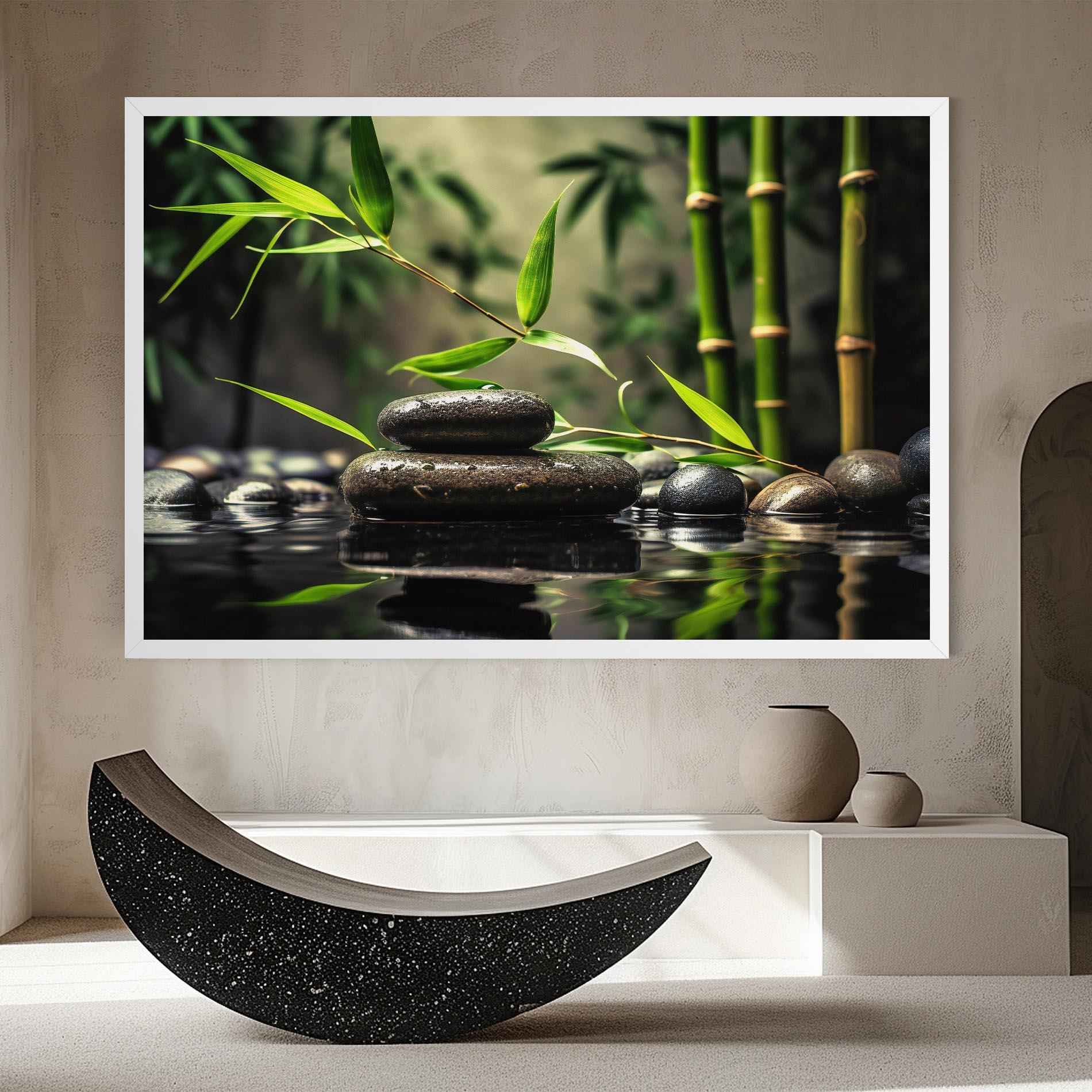 Tablou Canvas Bamboo Plant Water mockup 8