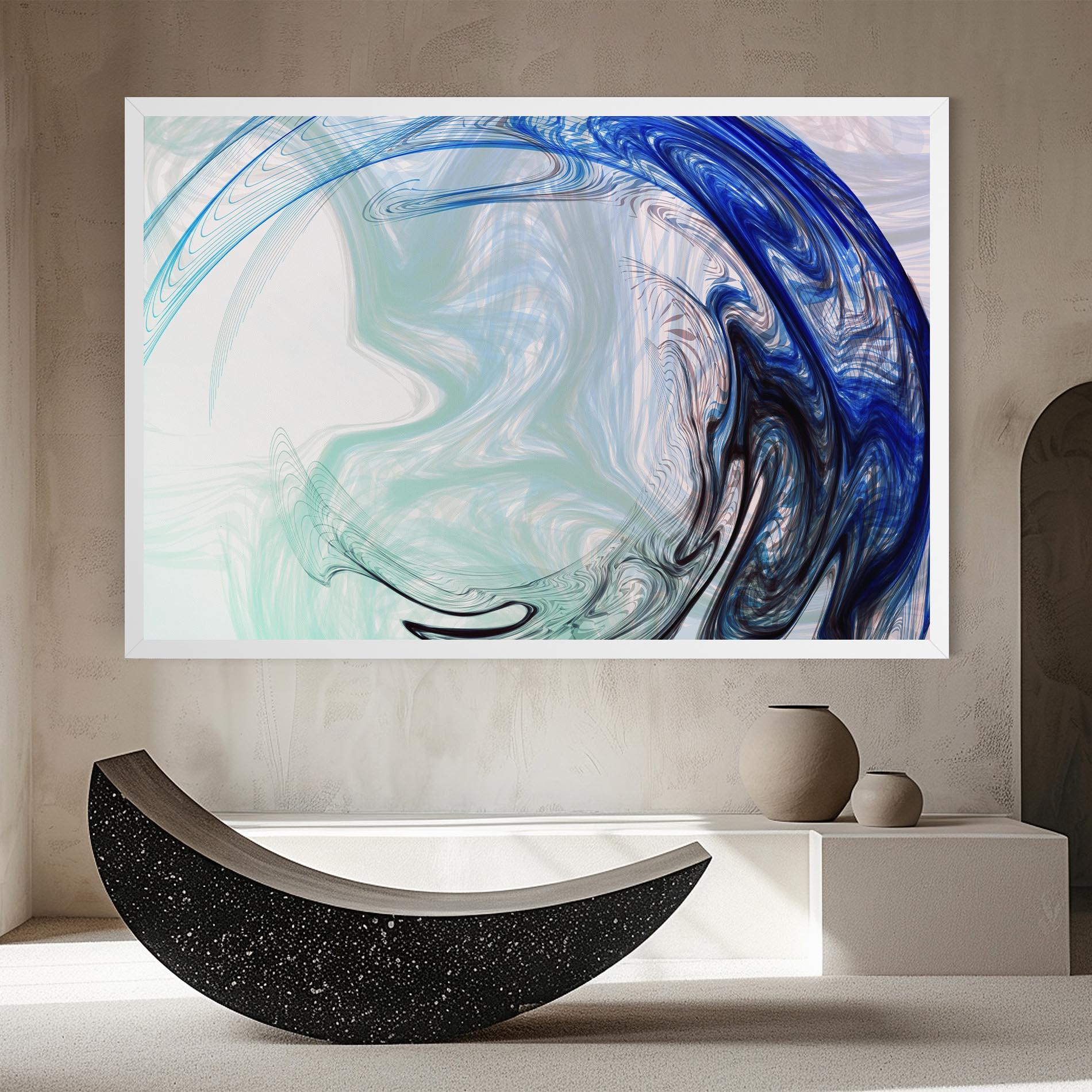 Tablou Canvas Blue Black Art mockup 8