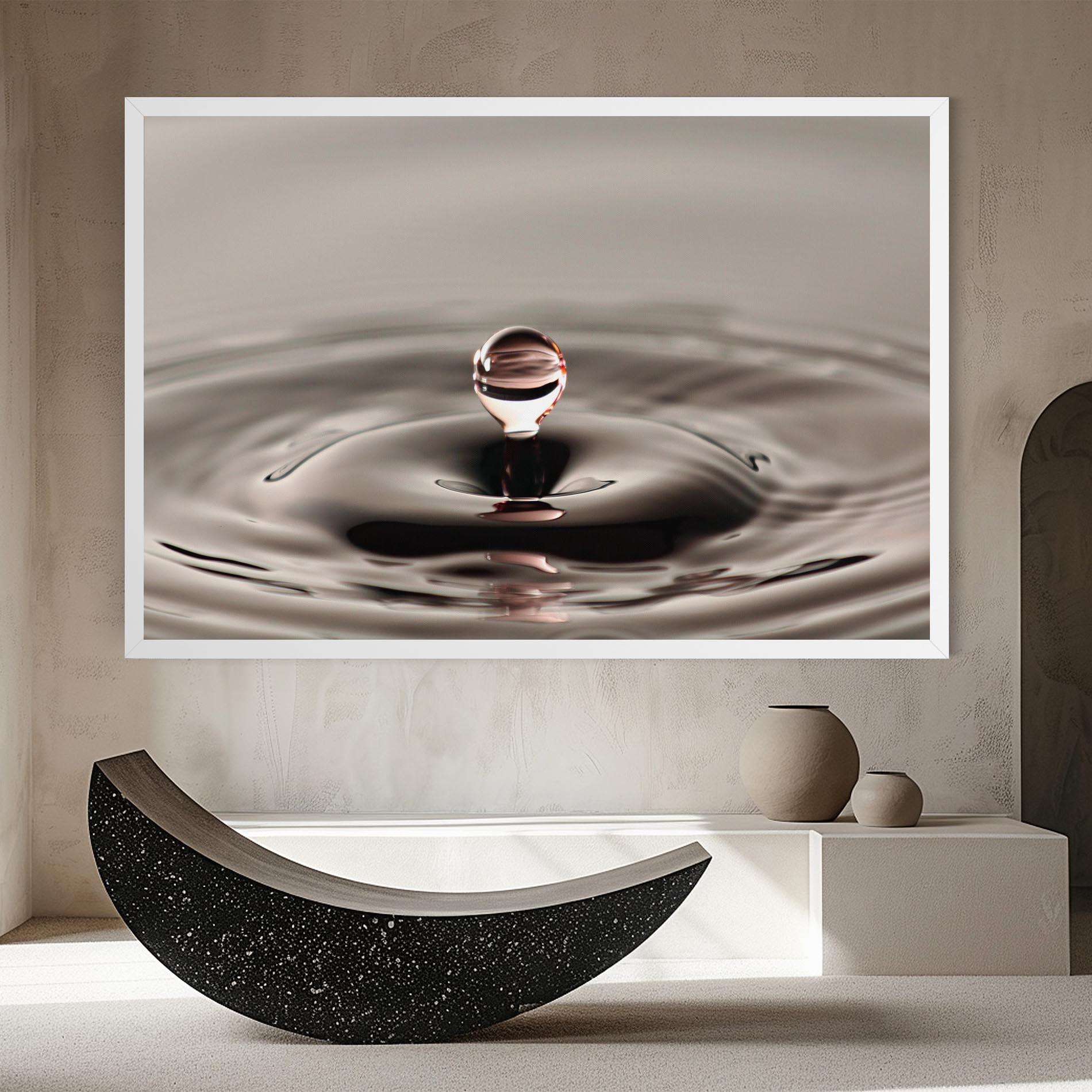 Tablou Canvas Close Red Water Drop mockup 8