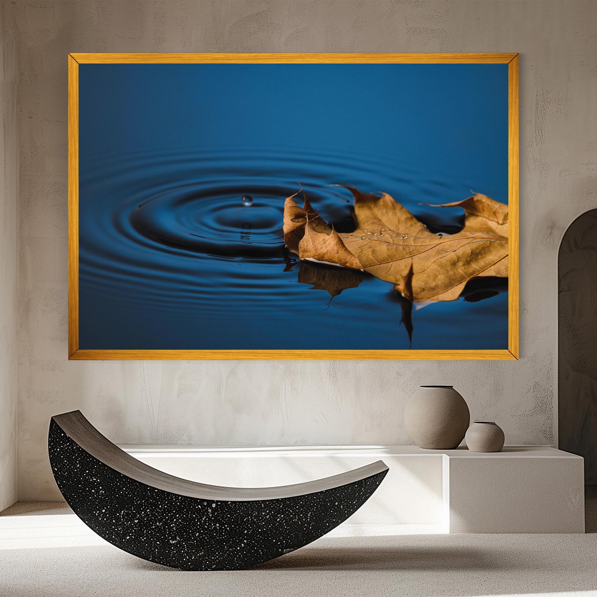 Tablou Canvas Autumn Leaf Water mockup 8