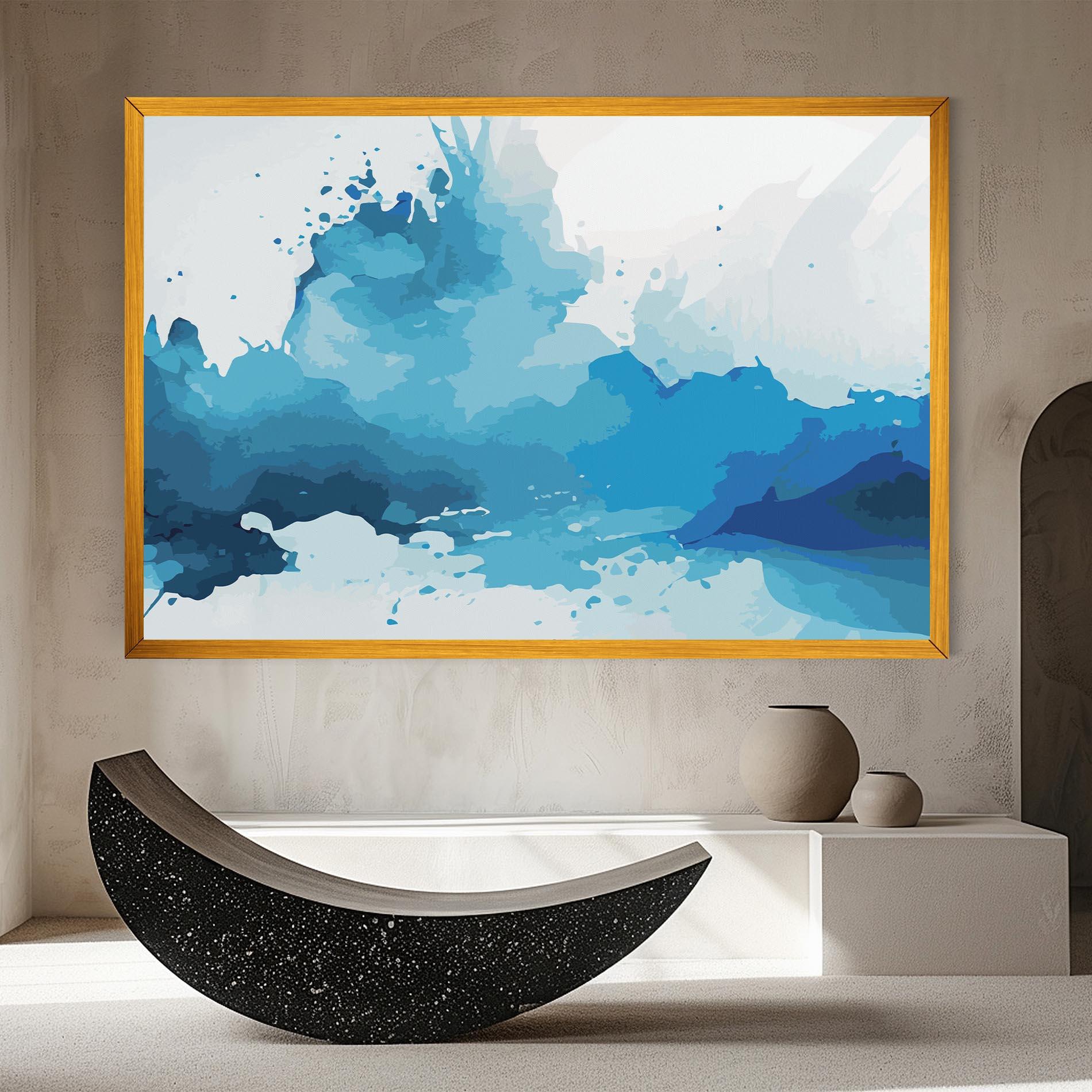 Tablou Canvas Blue Water Art mockup 8
