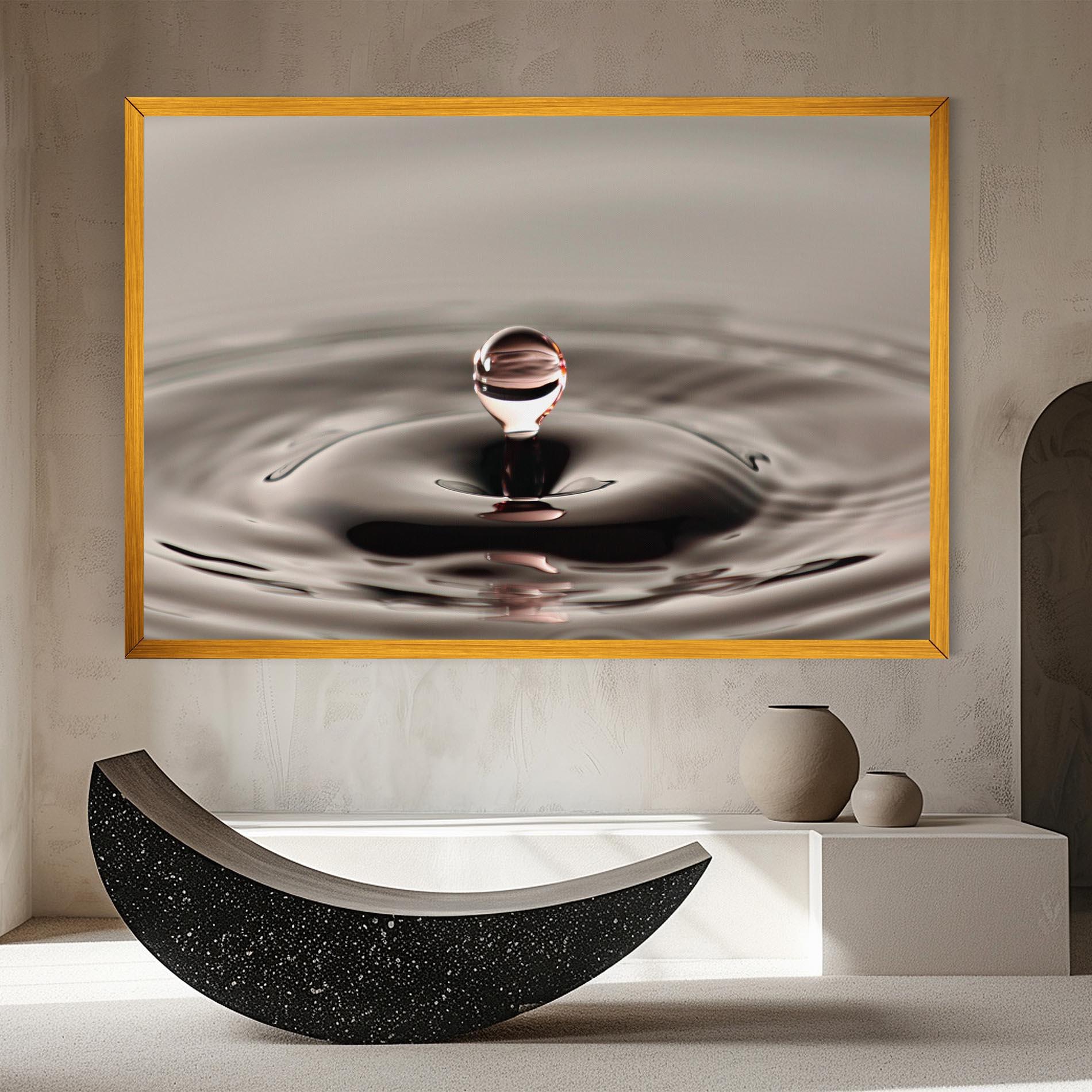 Tablou Canvas Close Red Water Drop mockup 8