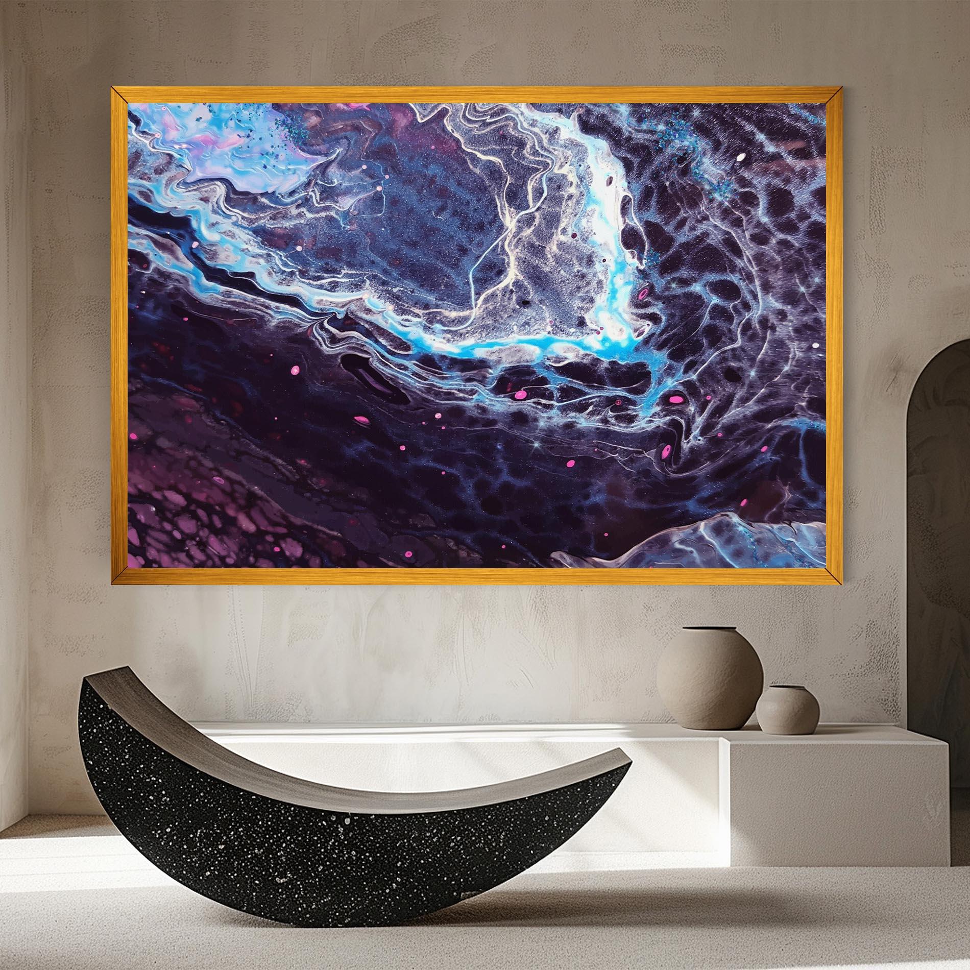 Tablou Canvas Purple Blue Water mockup 8