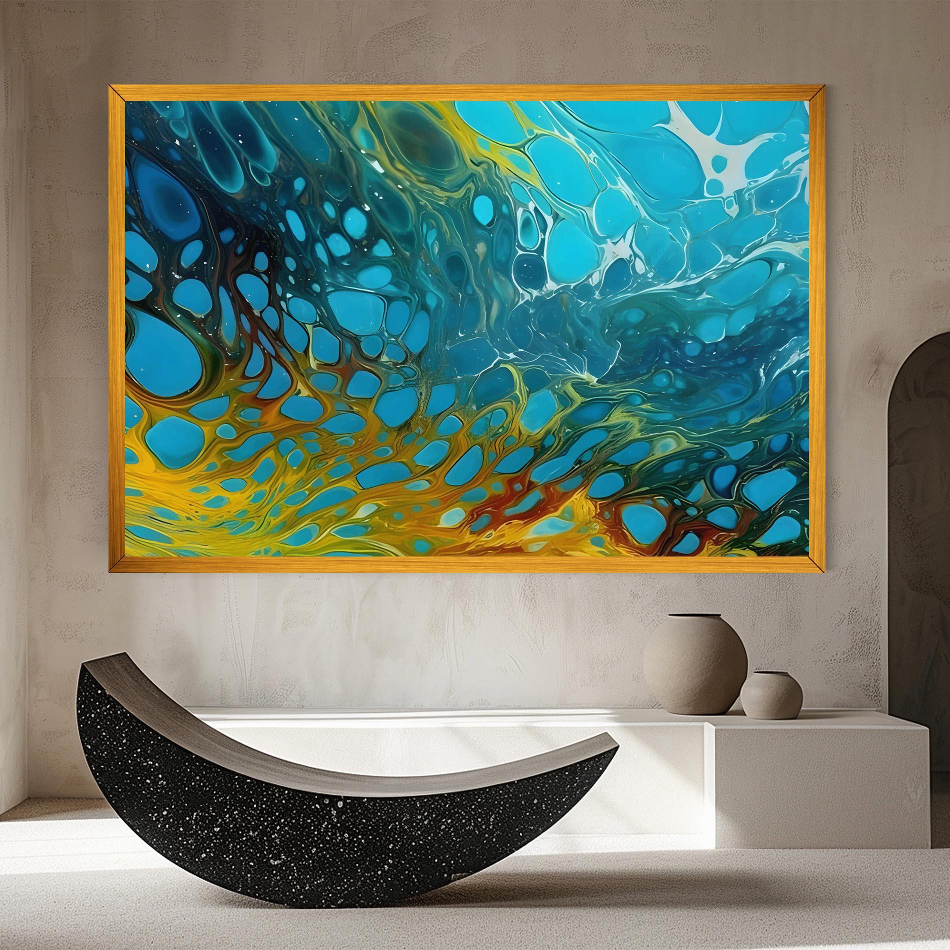 Tablou Canvas Yellow Green Ocean mockup 8