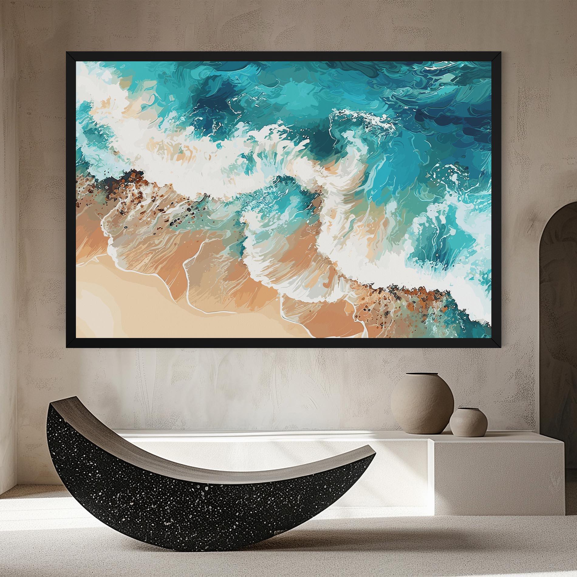 Tablou Canvas Artistic Waves mockup 8