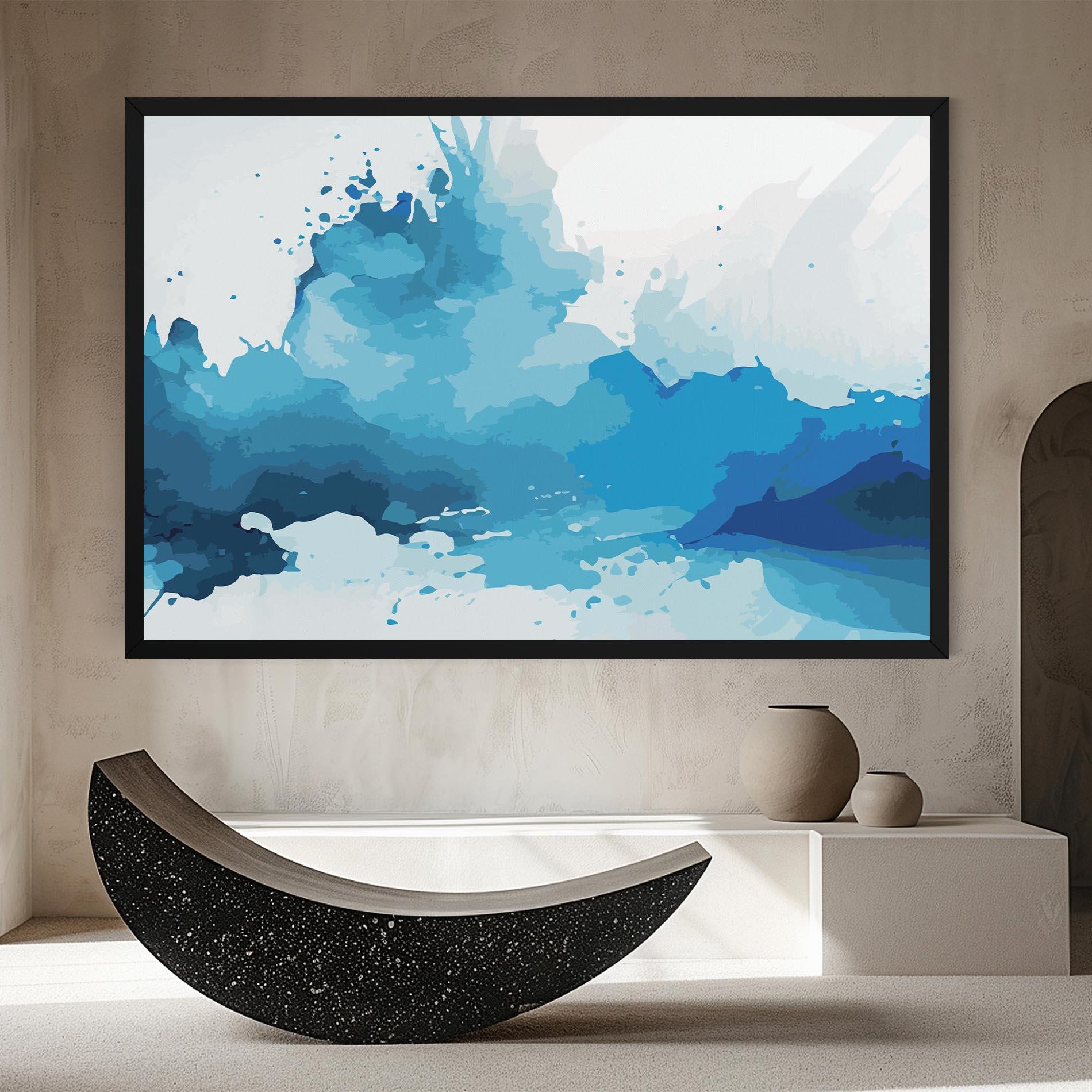 Tablou Canvas Blue Water Art mockup 8