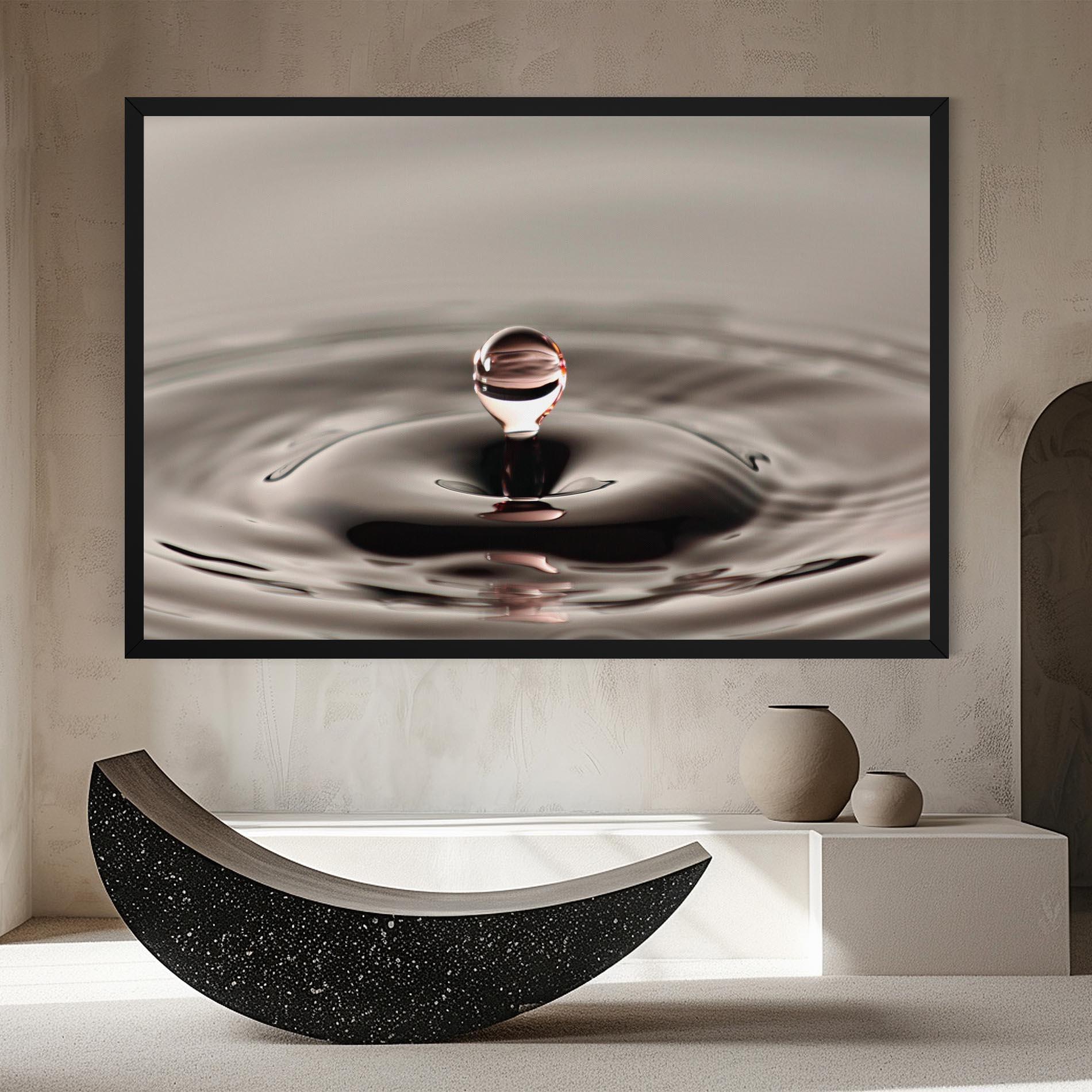 Tablou Canvas Close Red Water Drop mockup 8