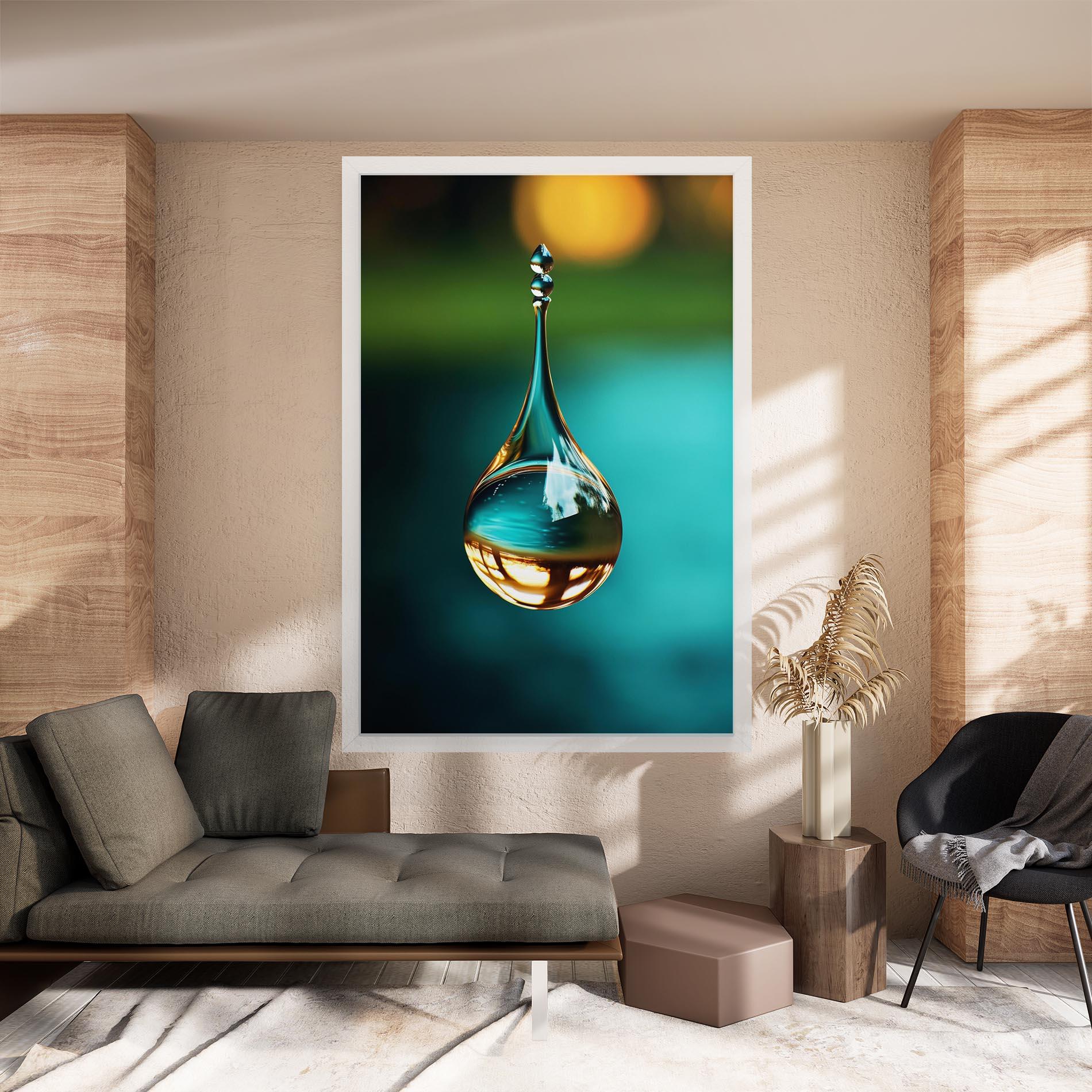 Tablou Canvas Big Green Drop mockup 8