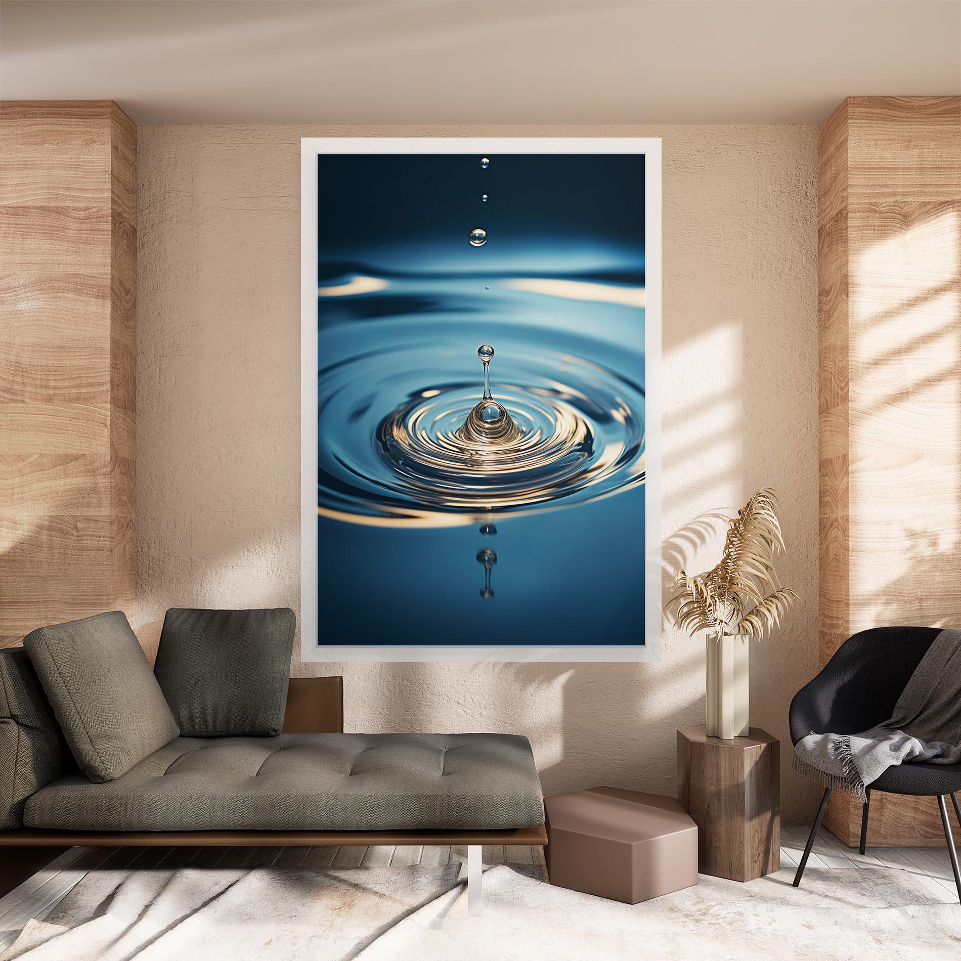 Tablou Canvas Cream Water Drop mockup 8