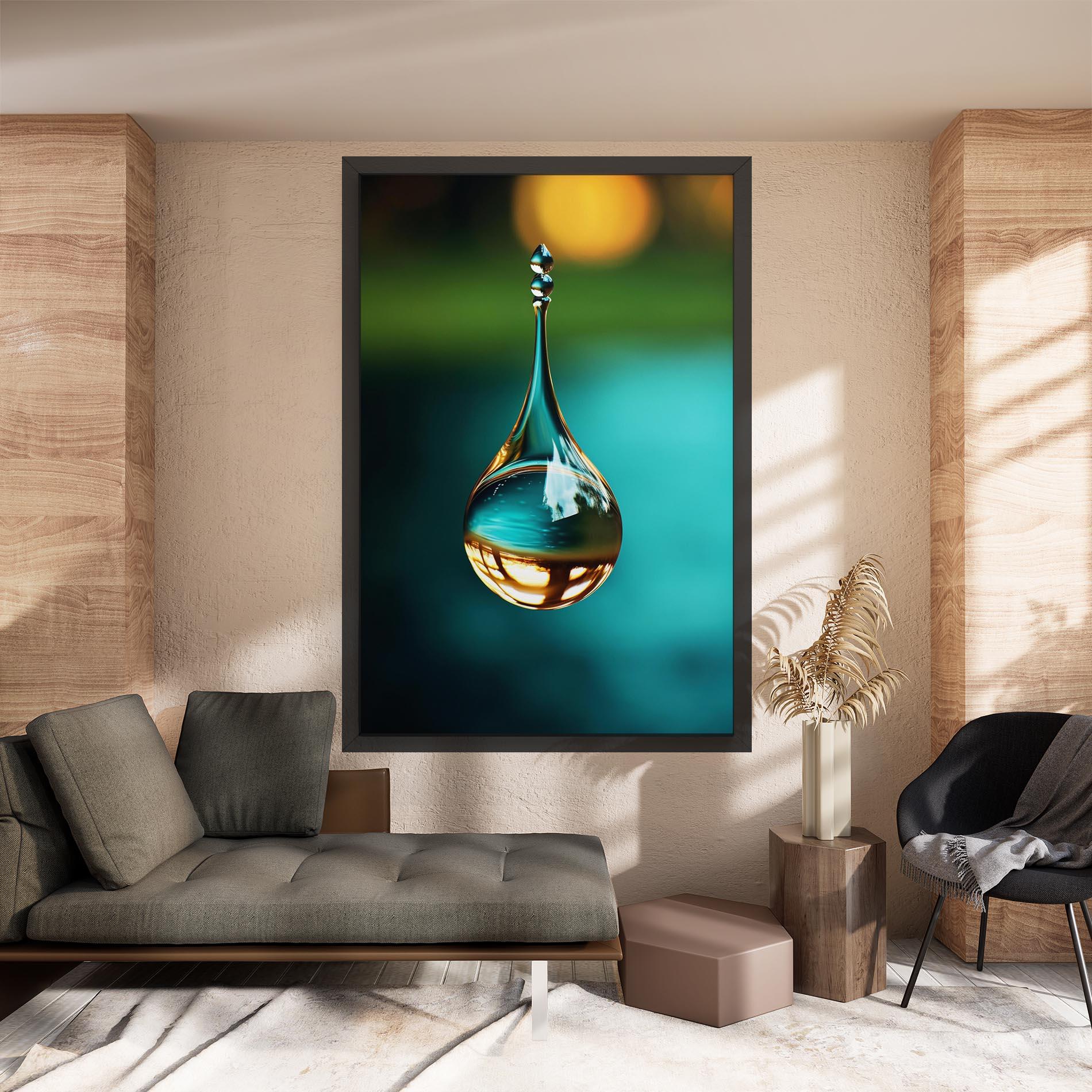 Tablou Canvas Big Green Drop mockup 8