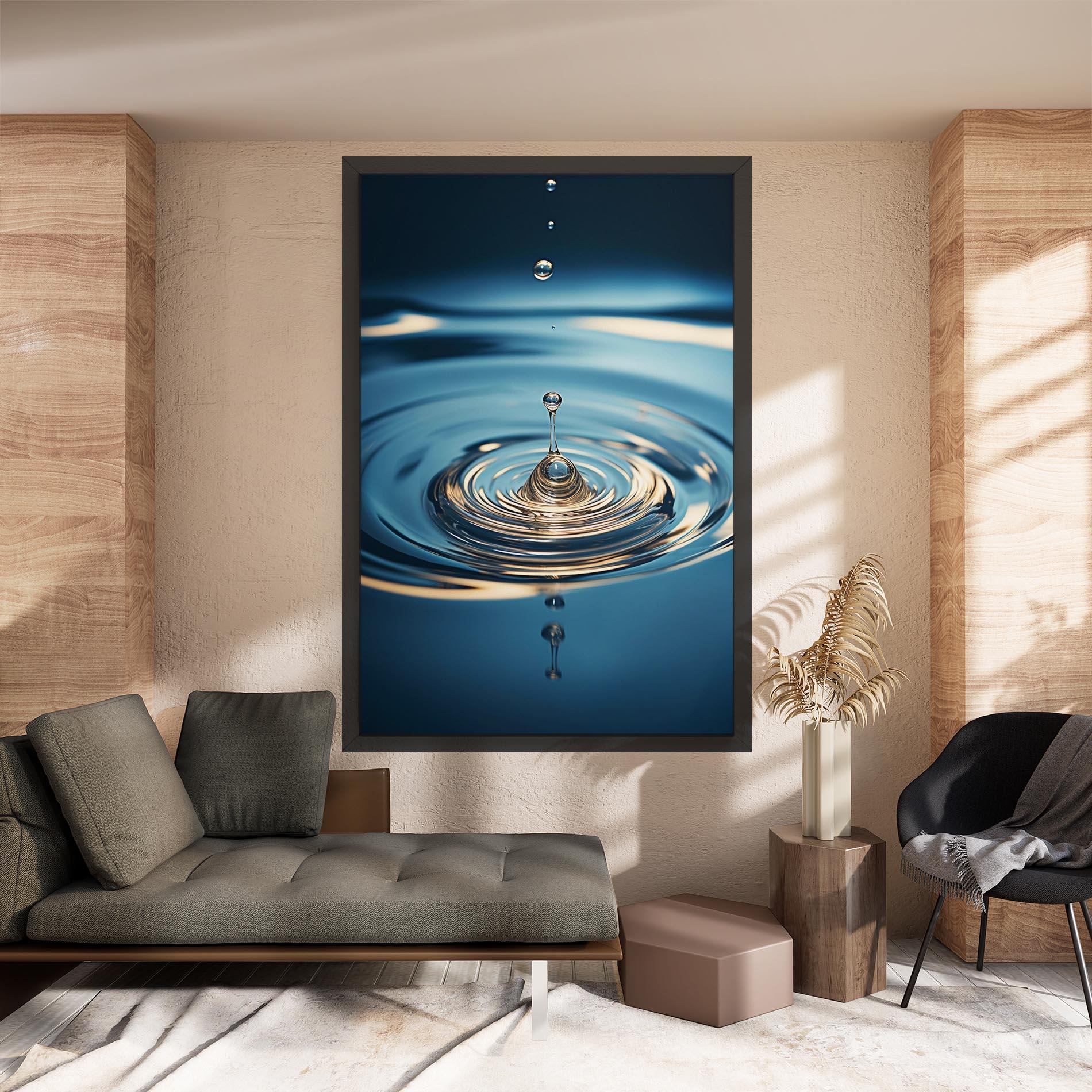 Tablou Canvas Cream Water Drop mockup 8