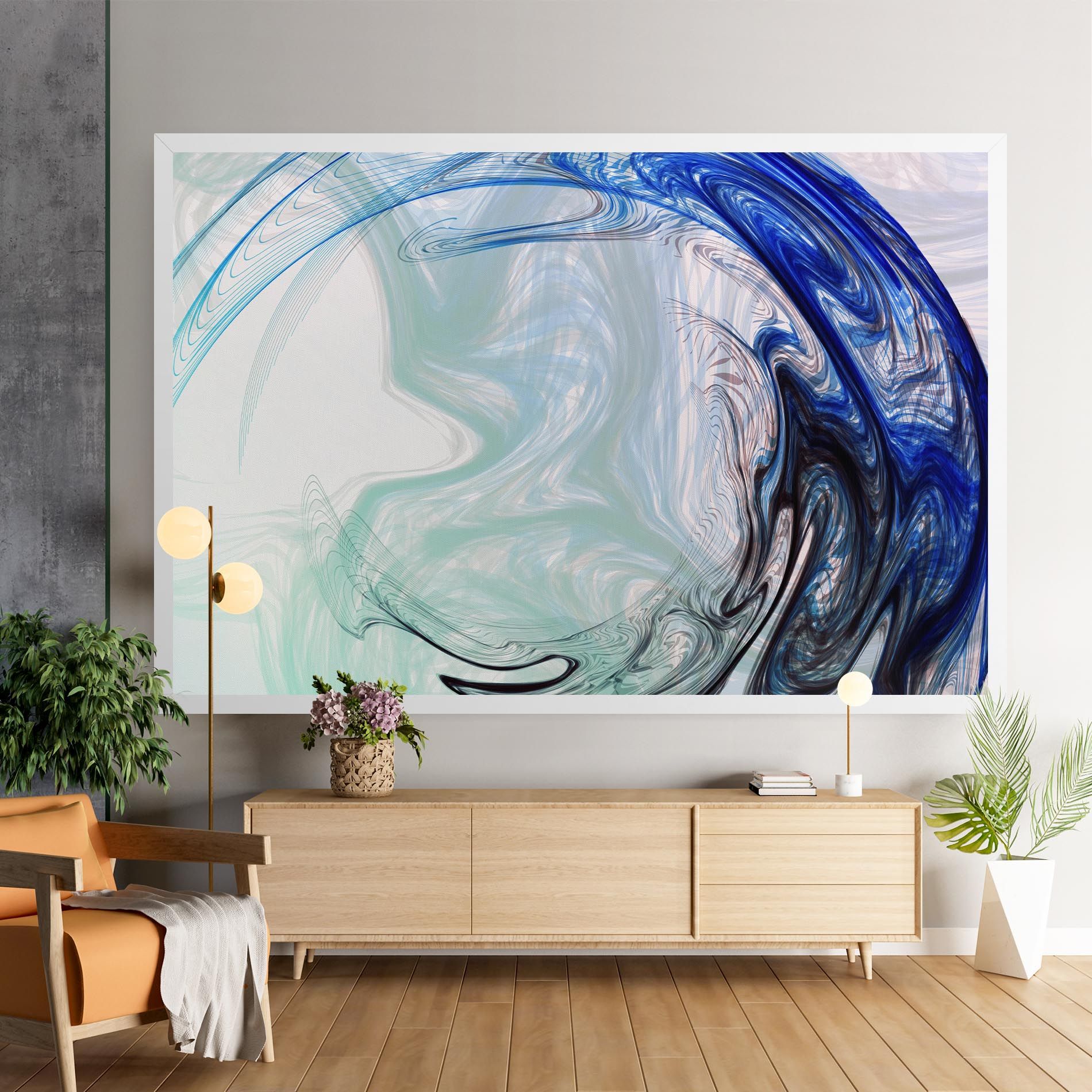 Blue Black Art mockup 9