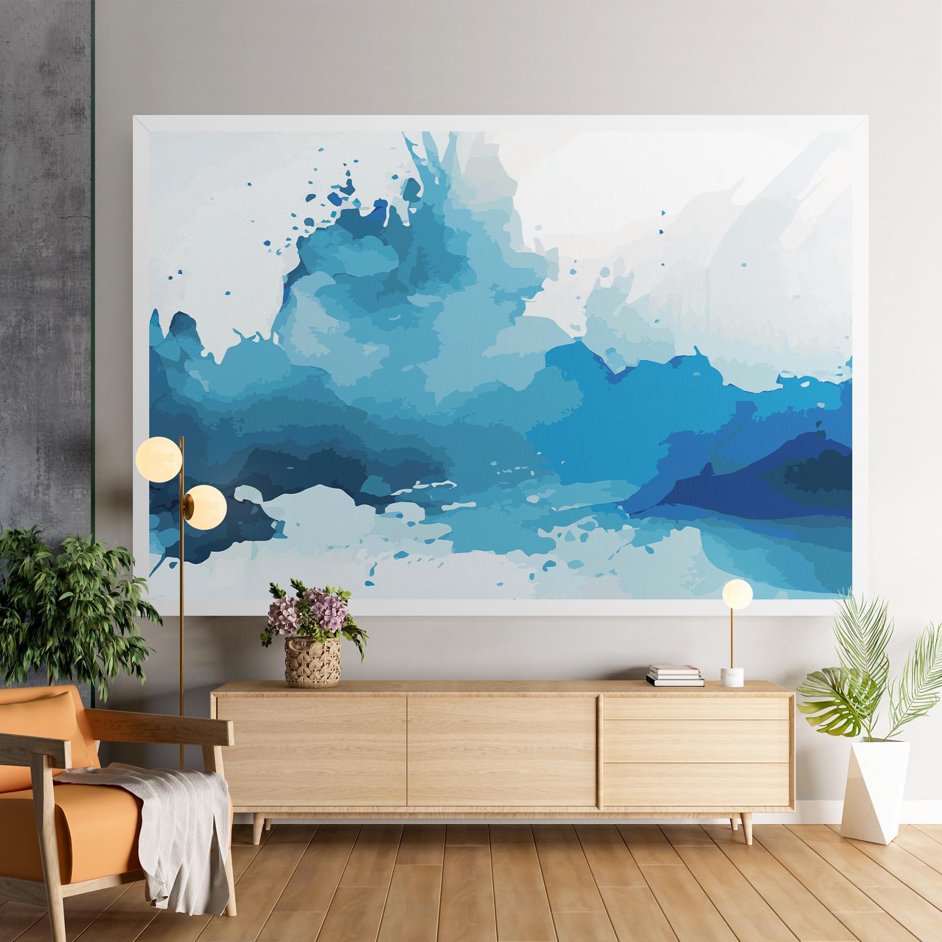 Tablou Canvas Blue Water Art mockup 9