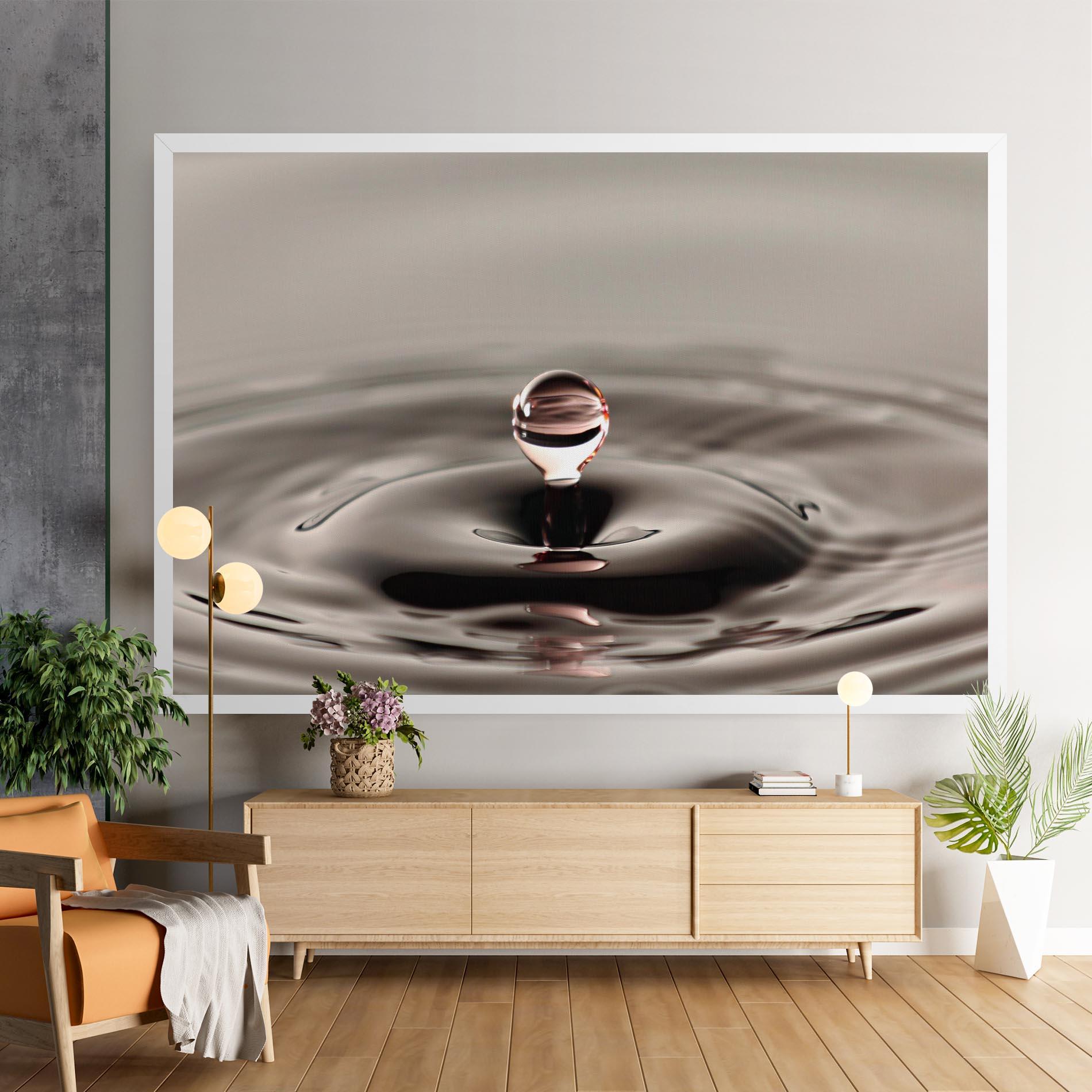 Tablou Canvas Close Red Water Drop mockup 9