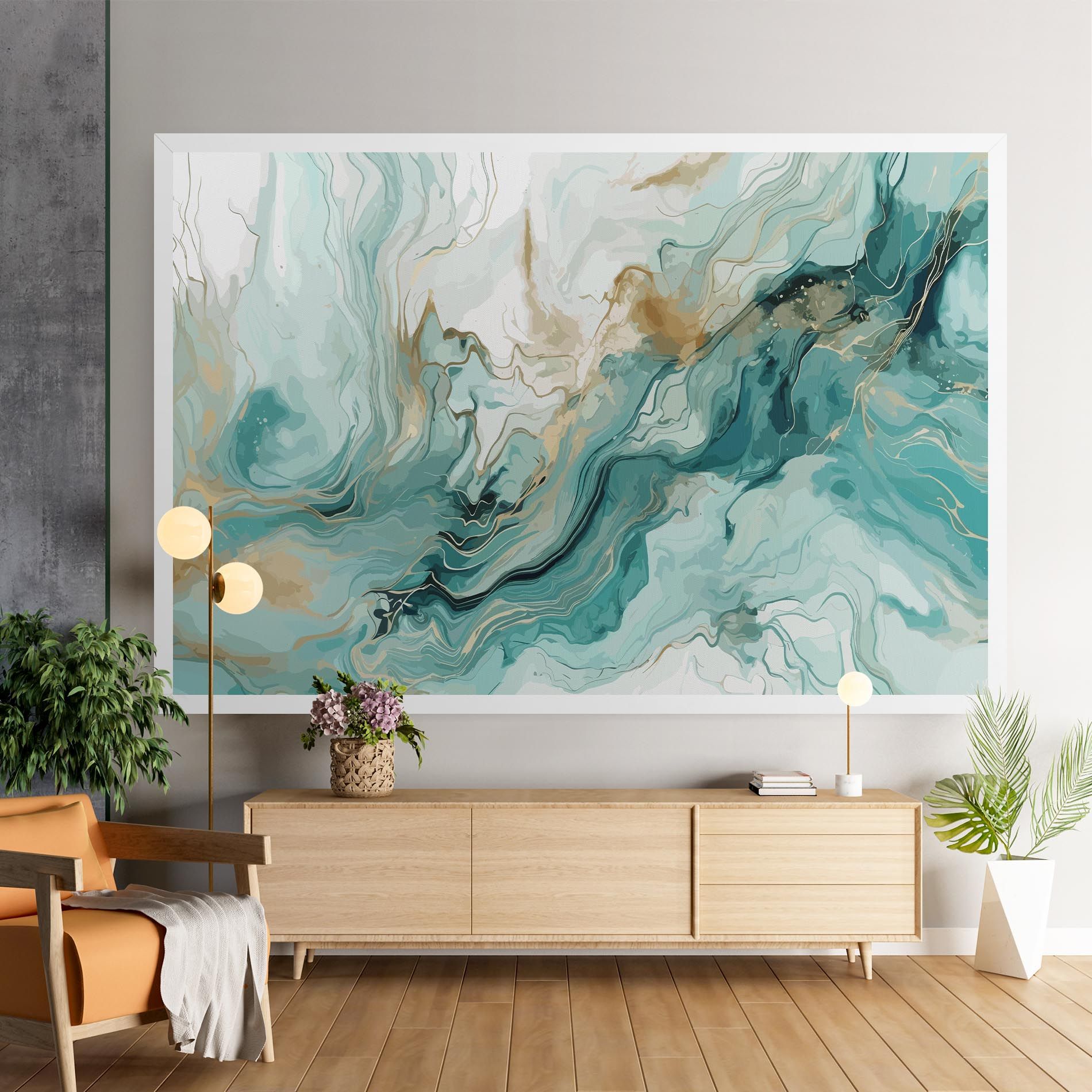 Green Gold Water mockup 9