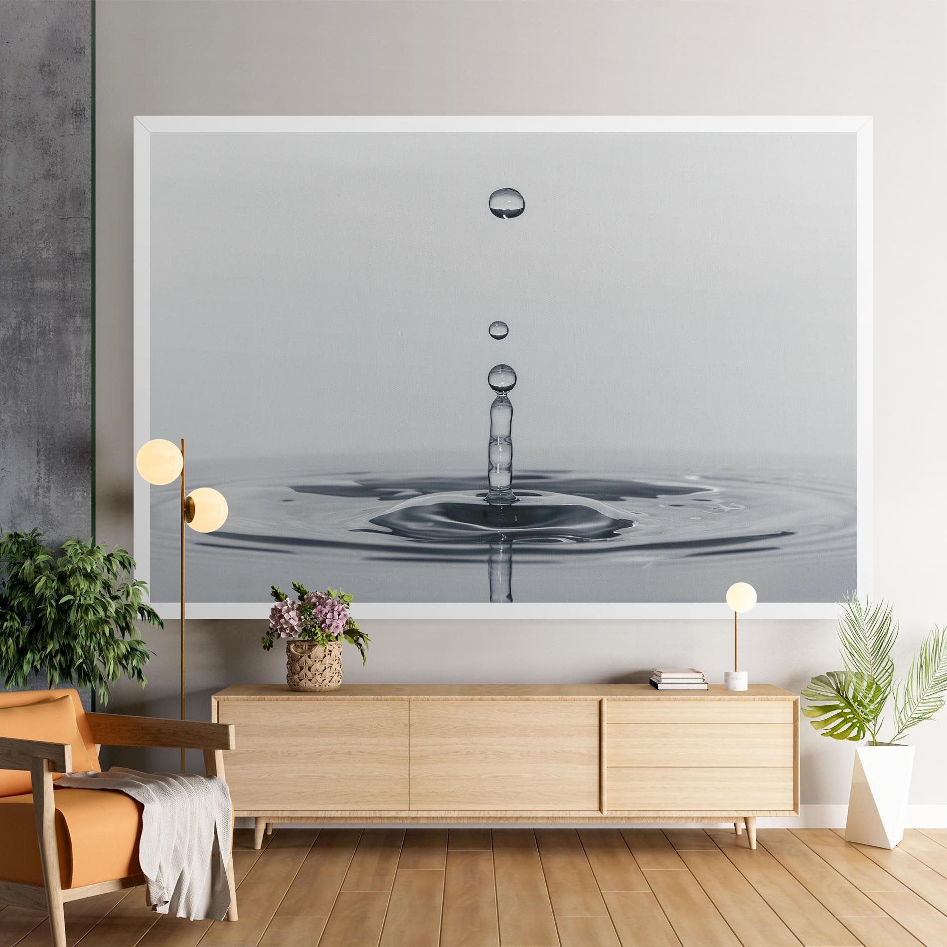 Grey Water Drop mockup 9