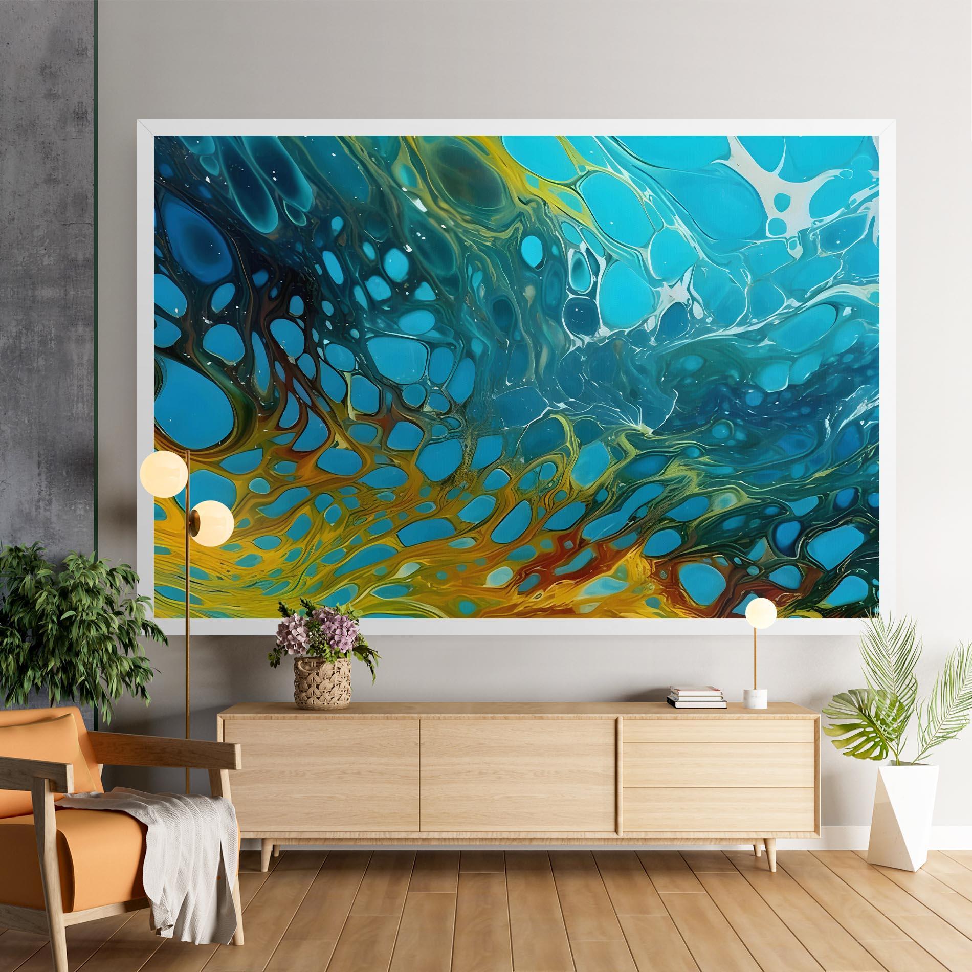 Tablou Canvas Yellow Green Ocean mockup 9