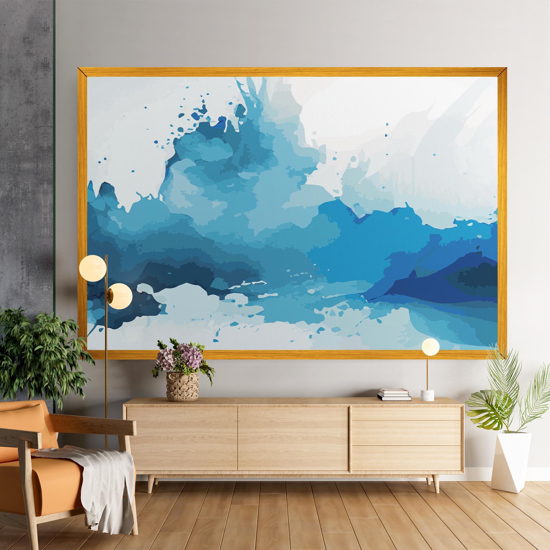 Tablou Canvas Blue Water Art mockup 9