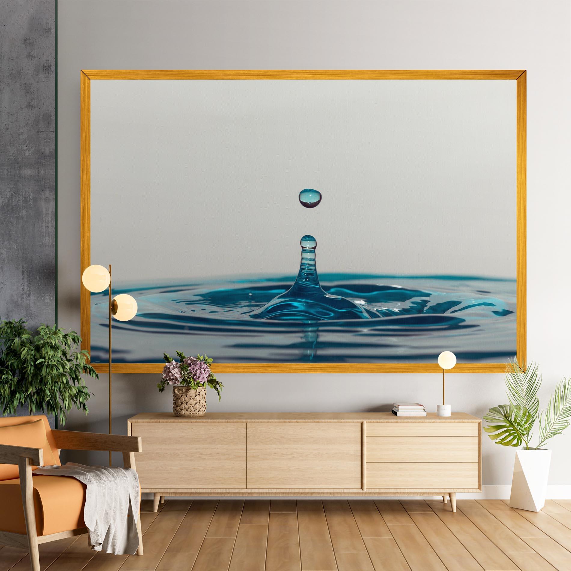 Tablou Canvas Blue Water Drop mockup 9