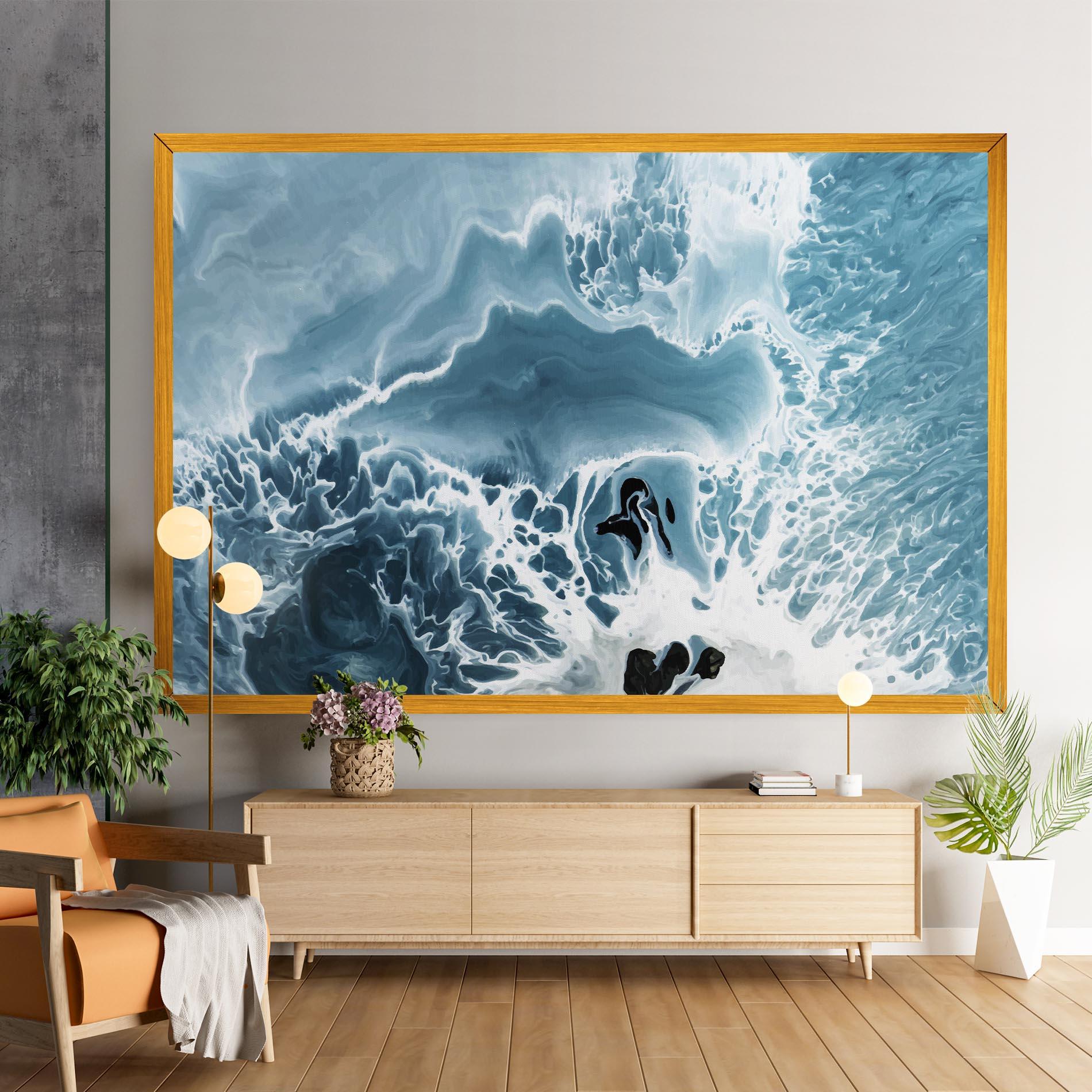 Tablou Canvas Light Blue Ocean mockup 9