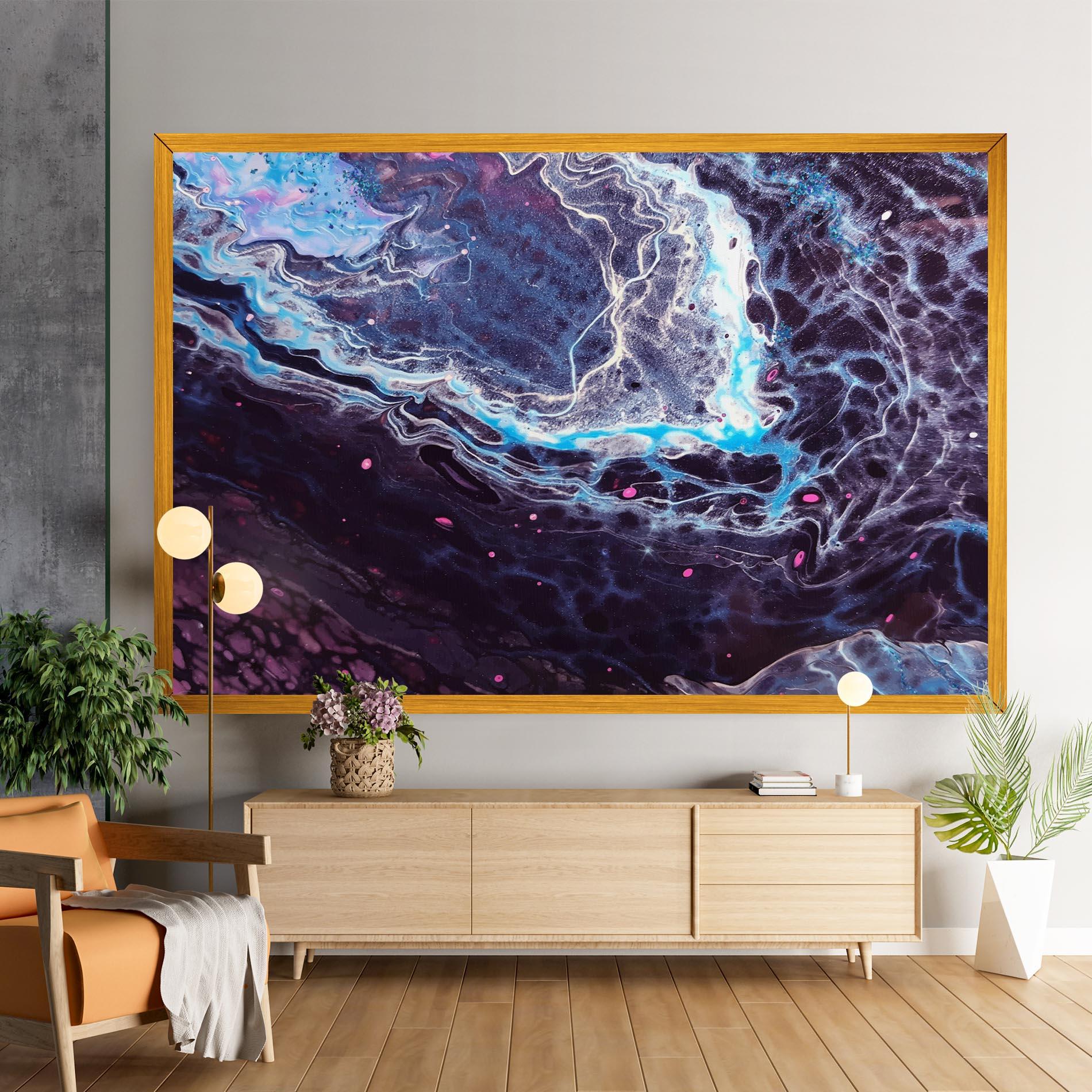 Tablou Canvas Purple Blue Water mockup 9