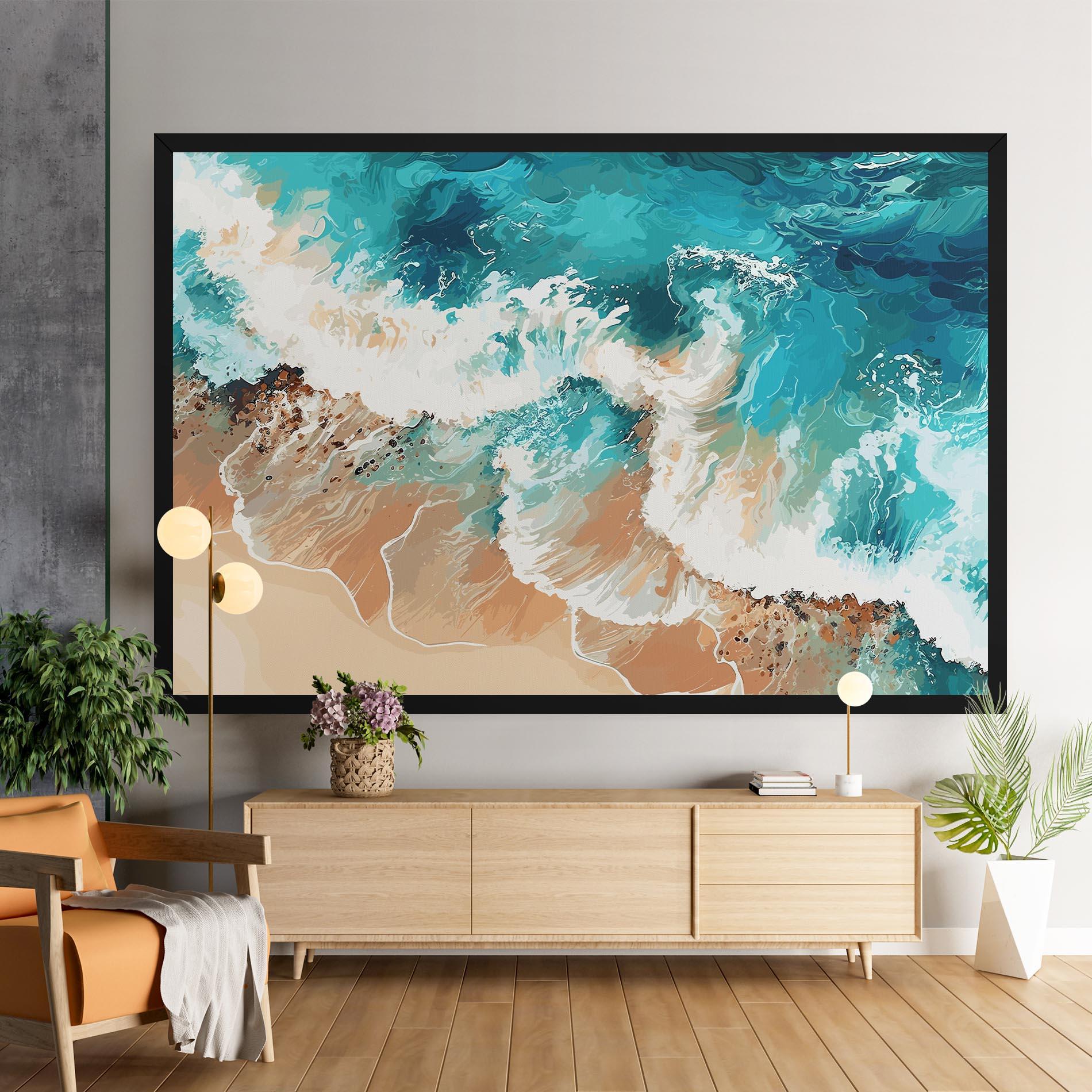 Tablou Canvas Artistic Waves mockup 9
