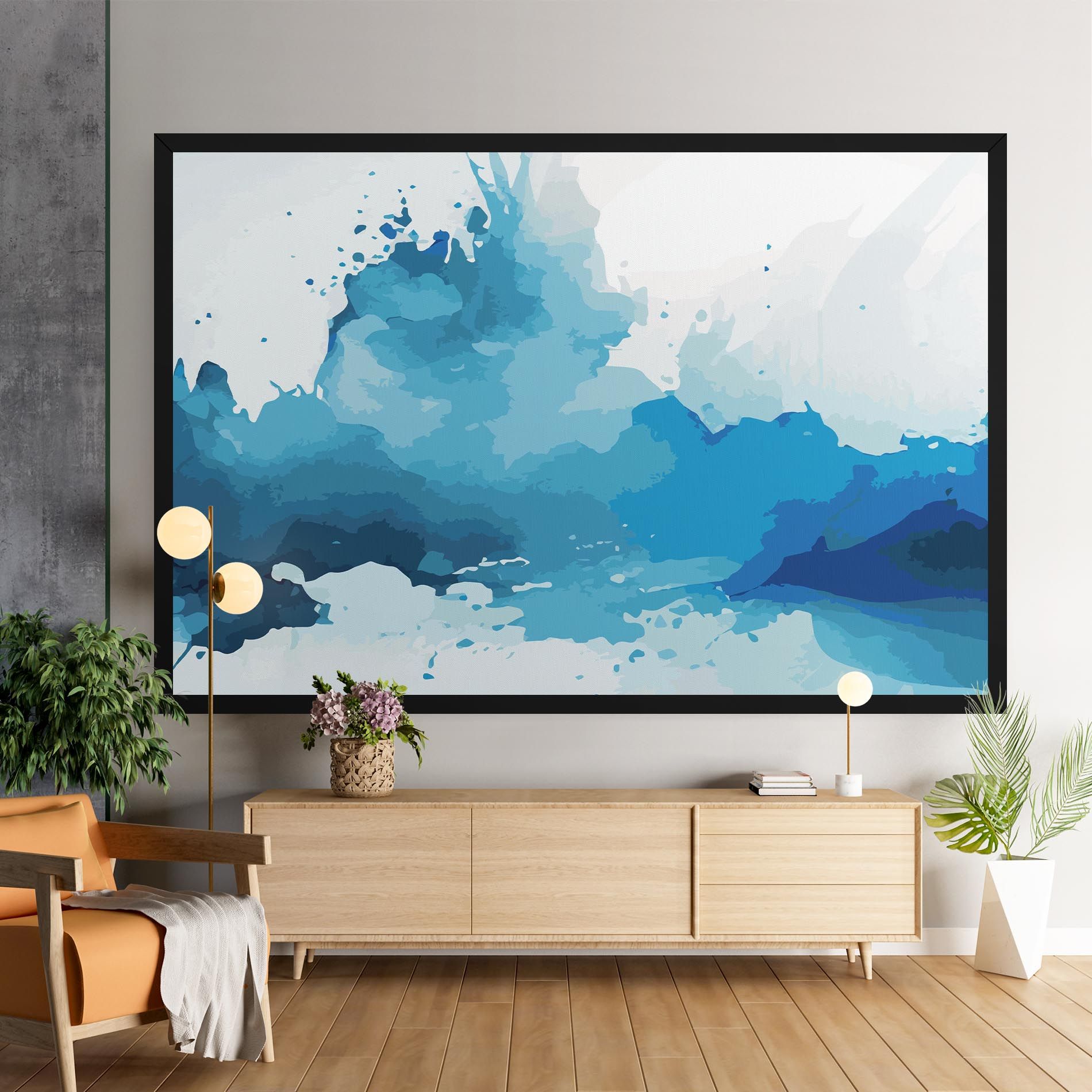 Blue Water Art mockup 9