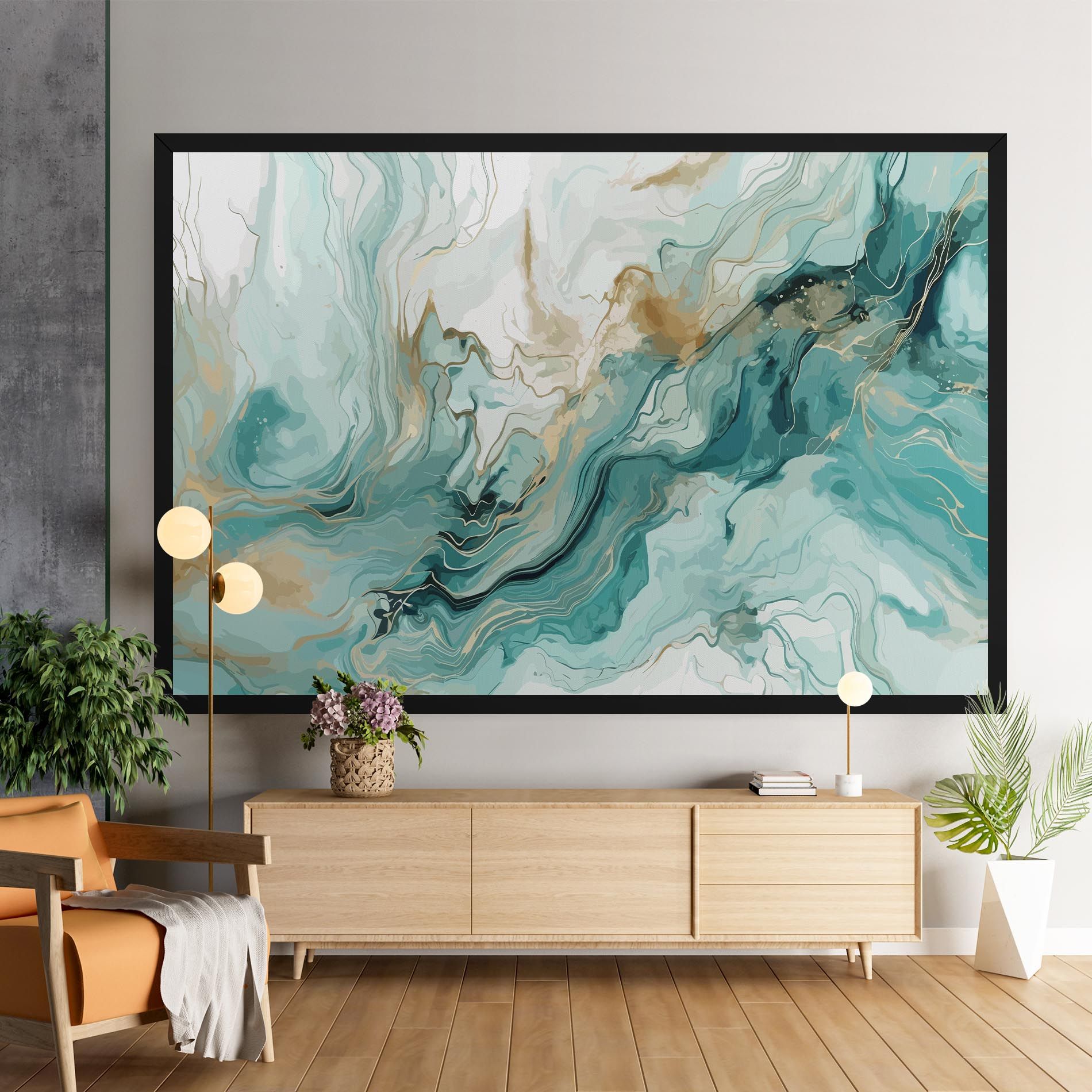 Green Gold Water mockup 9