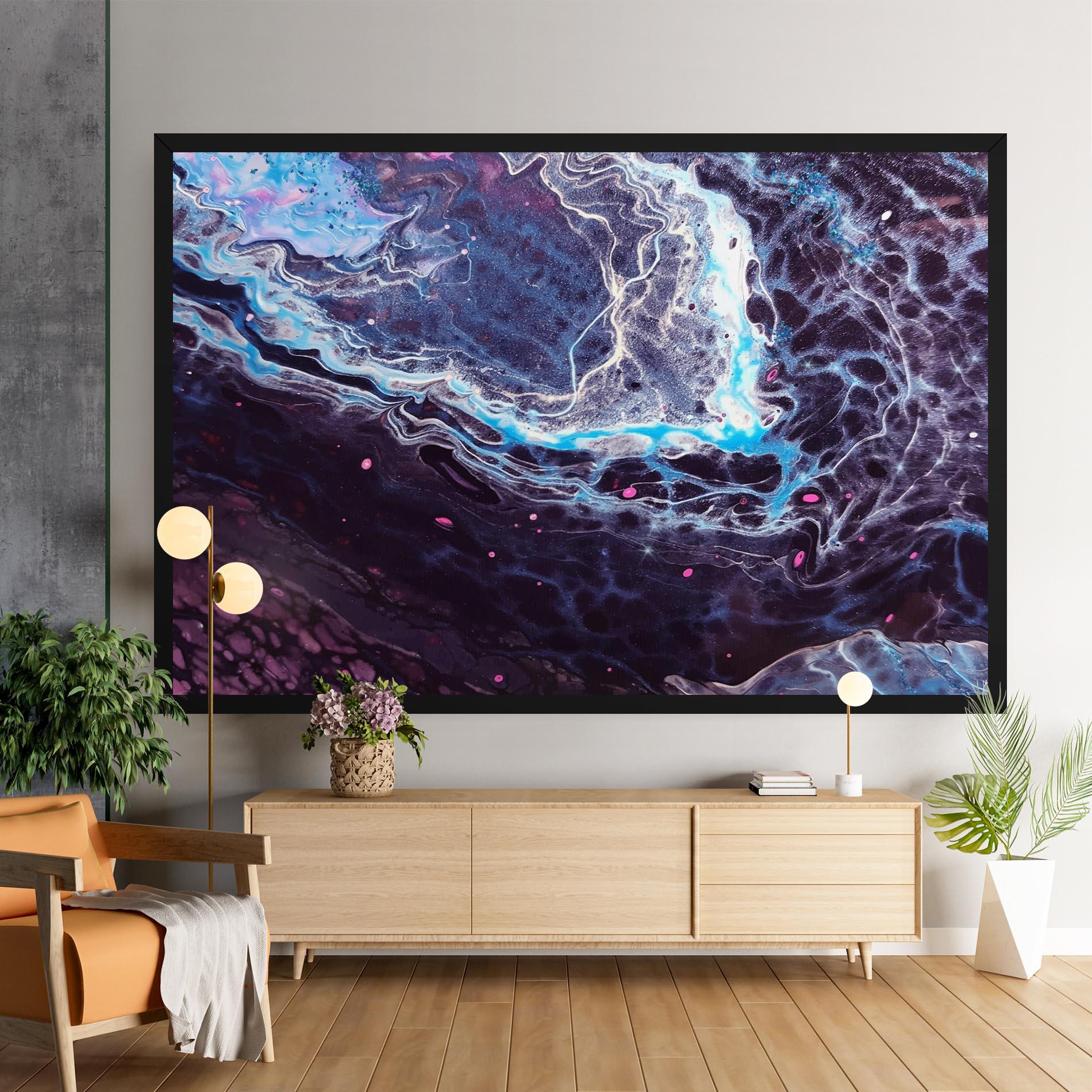 Tablou Canvas Purple Blue Water mockup 9