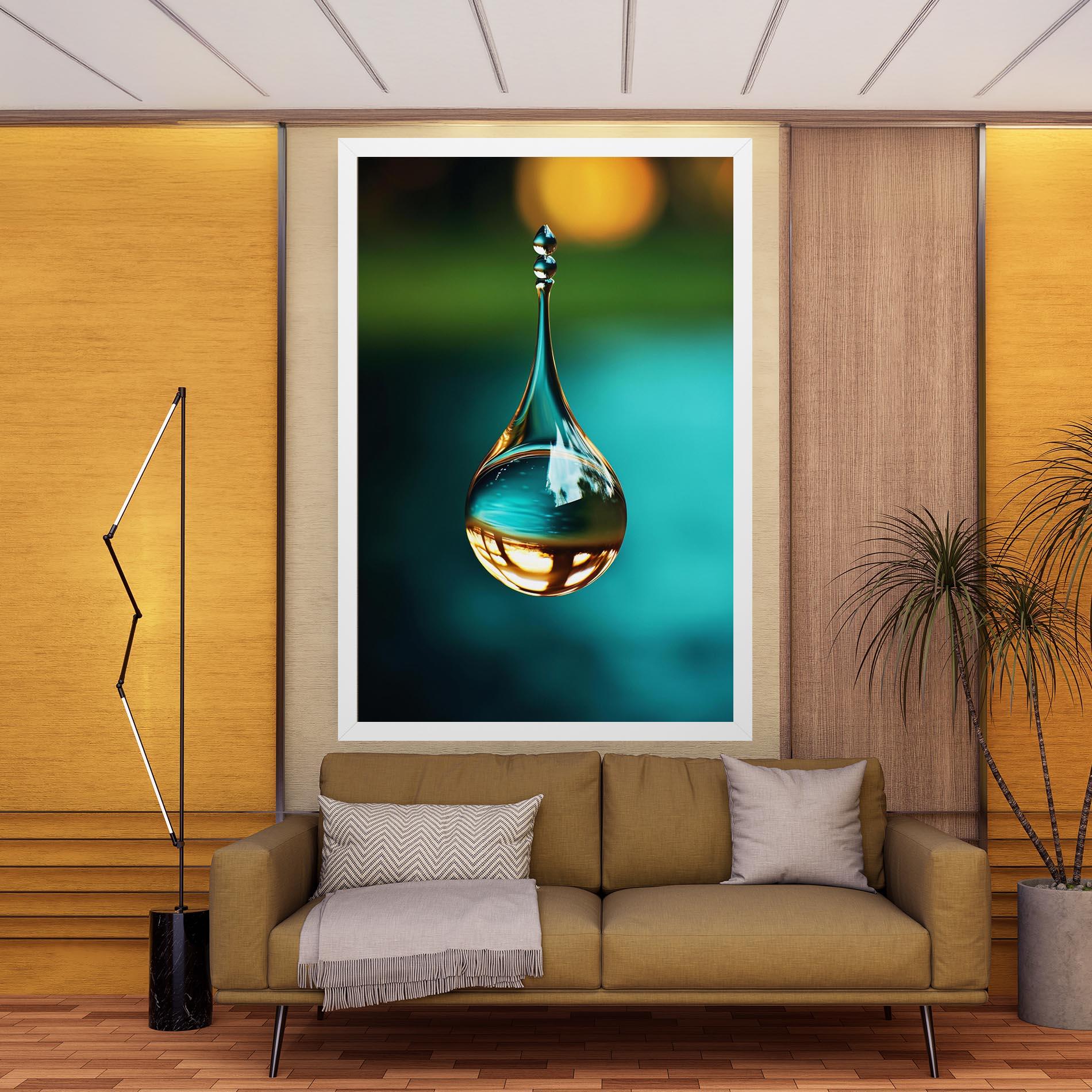 Tablou Canvas Big Green Drop mockup 9