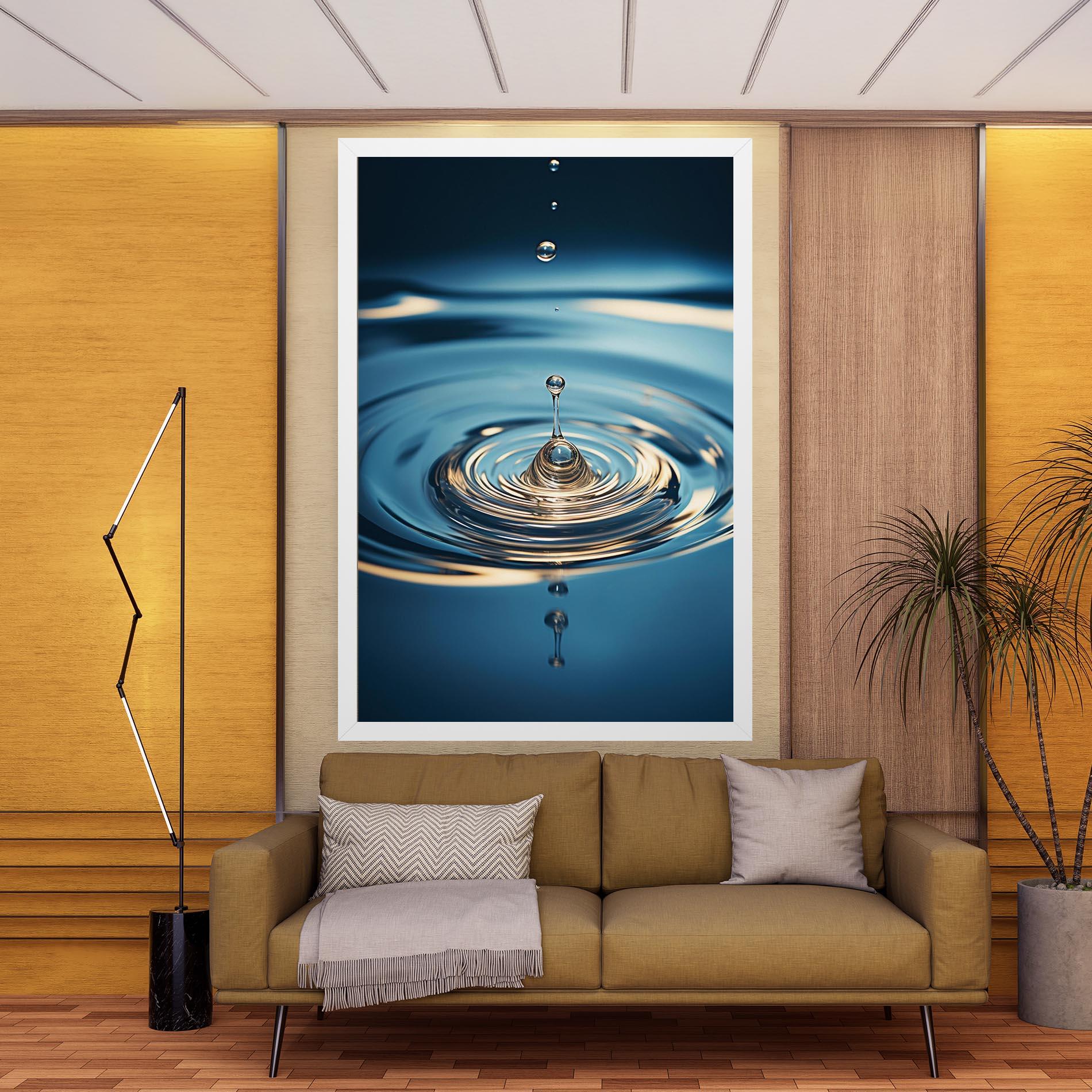 Tablou Canvas Cream Water Drop mockup 9