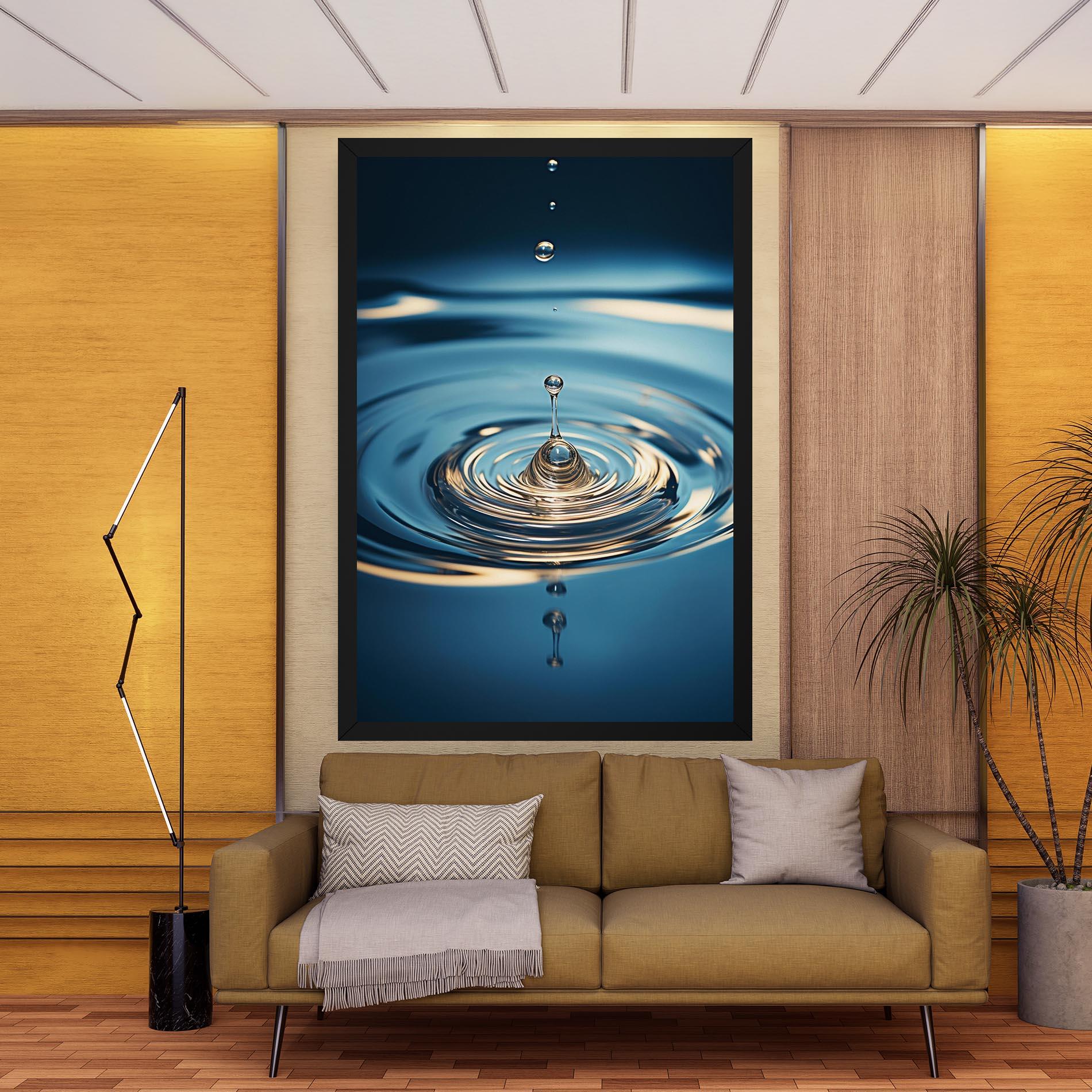 Tablou Canvas Cream Water Drop mockup 9